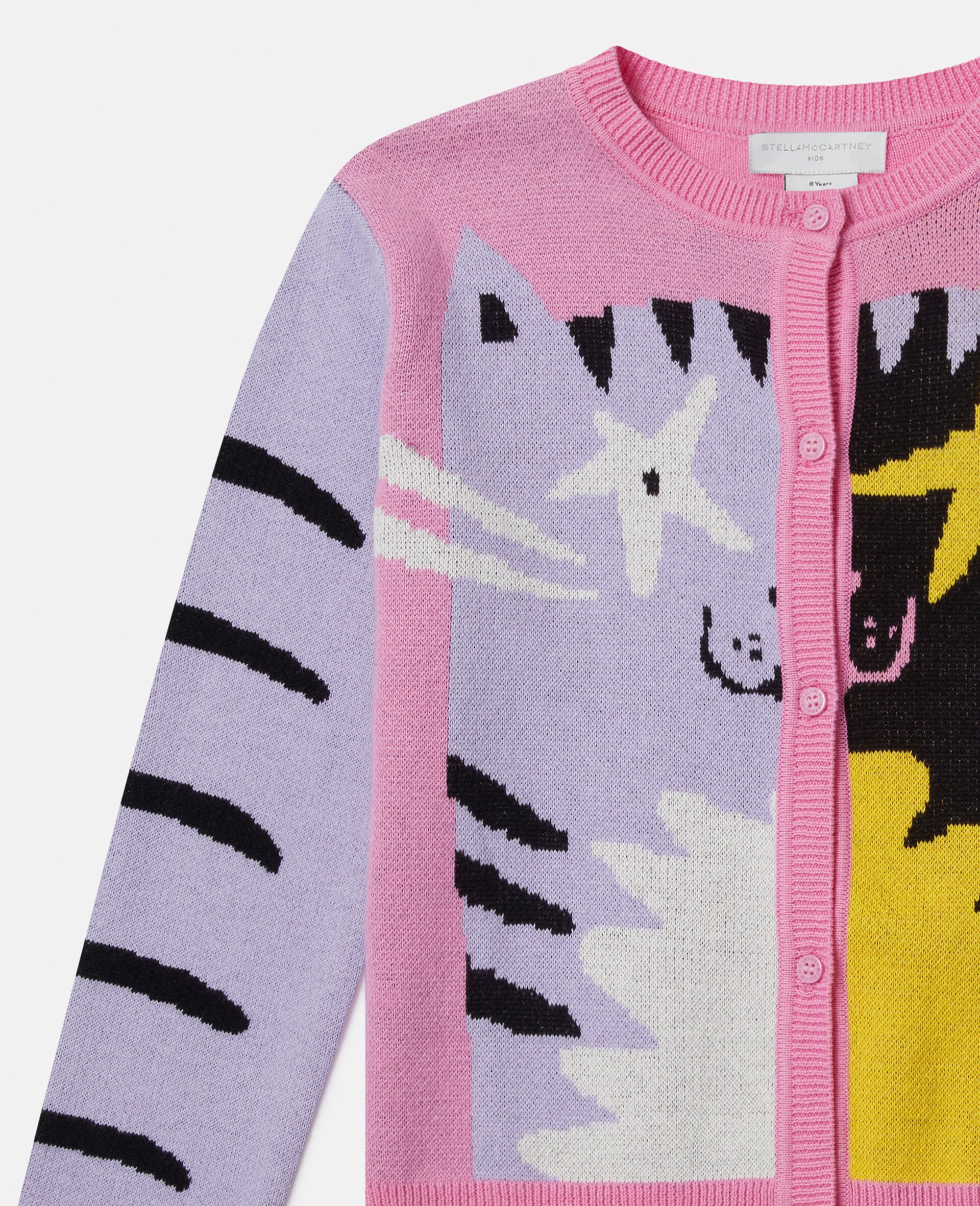 Cat Graphic Sweatshirt-Pink-large image number 1