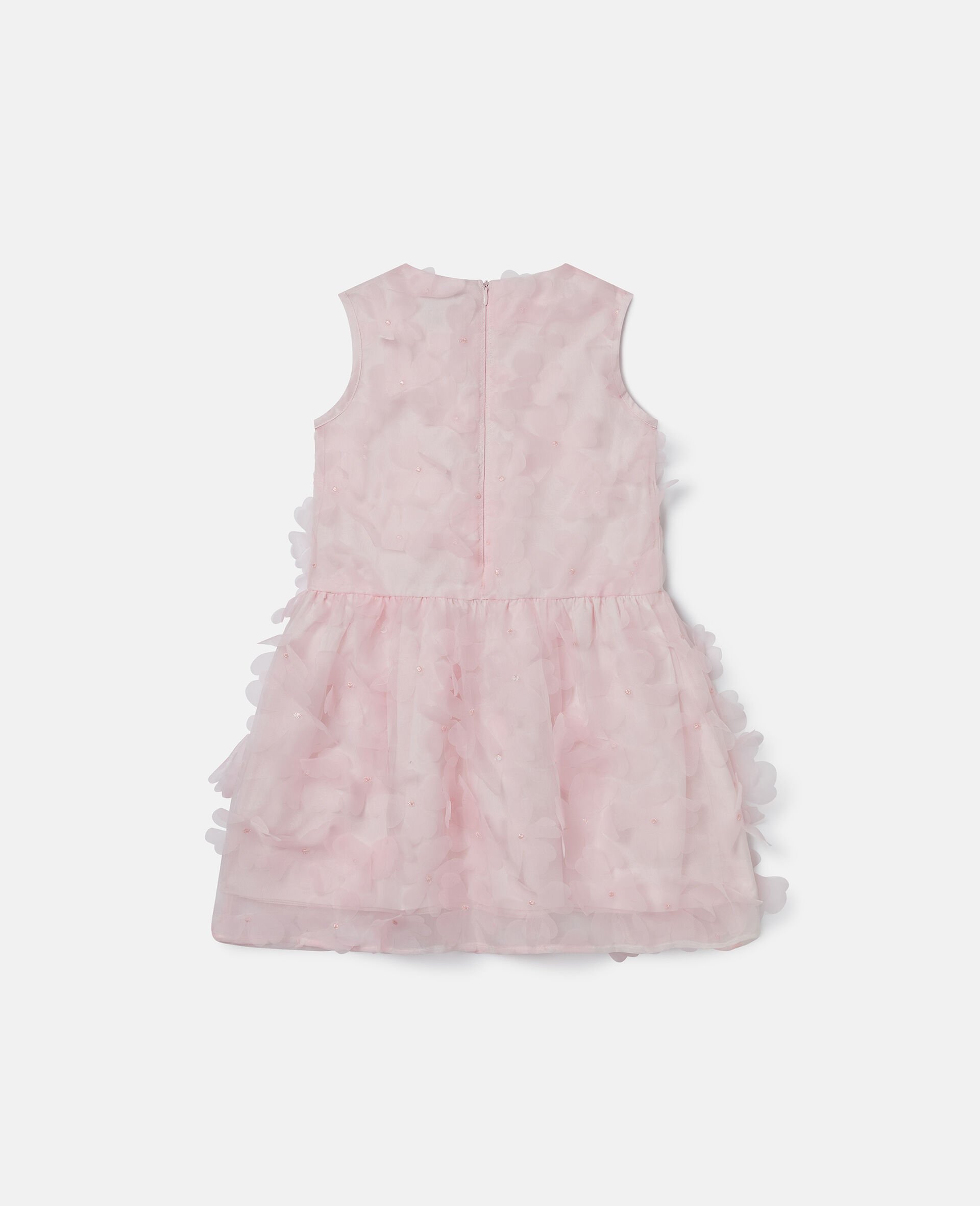 Flower Appliqué Sleeveless Dress-Pink-large Flower Appliqué Sleeveless Dress-Pink-large image number 2