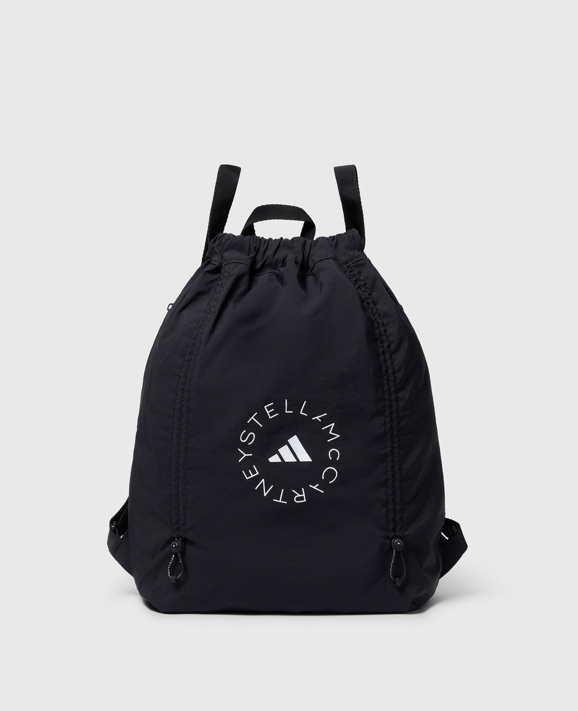 Sporttasche mit Kordelzug und Logo-Schwarz-large image number 0