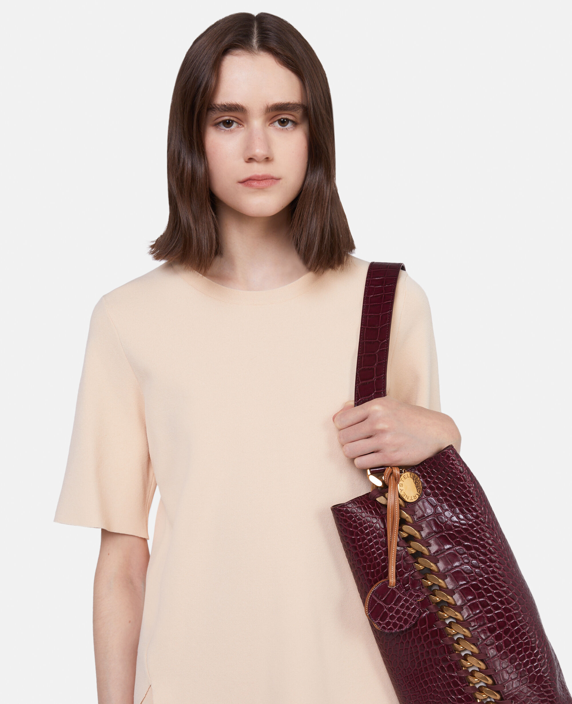 STELLA MCCARTNEY フレイム クロコエンボス ショルダーバッグ Women BLACK フレイム スモール ショルダー バッグ | Stella