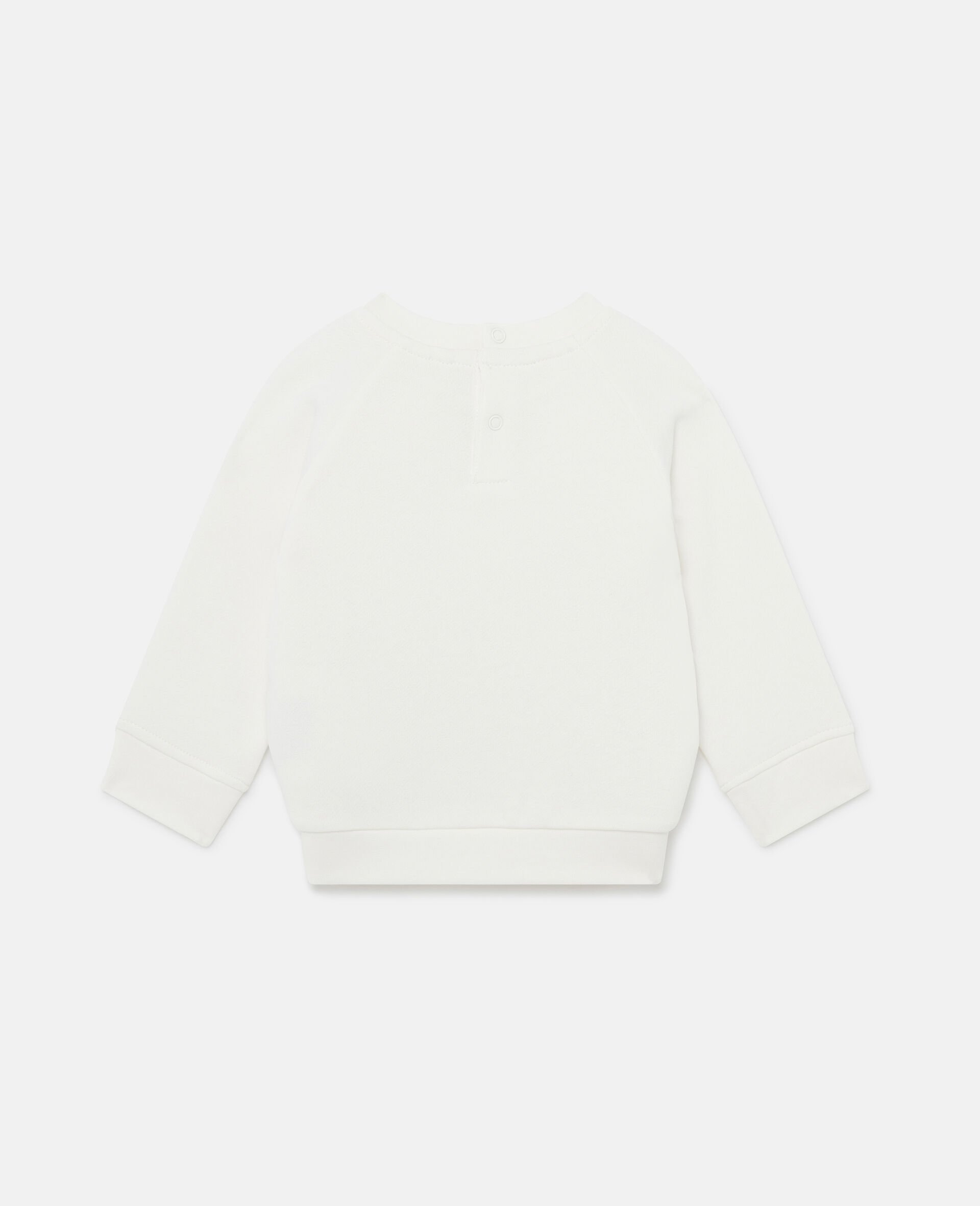Sheep Appliqué Round-neck Sweatshirt  -White-large Sheep Appliqué Round-neck Sweatshirt  -White-large image number 2