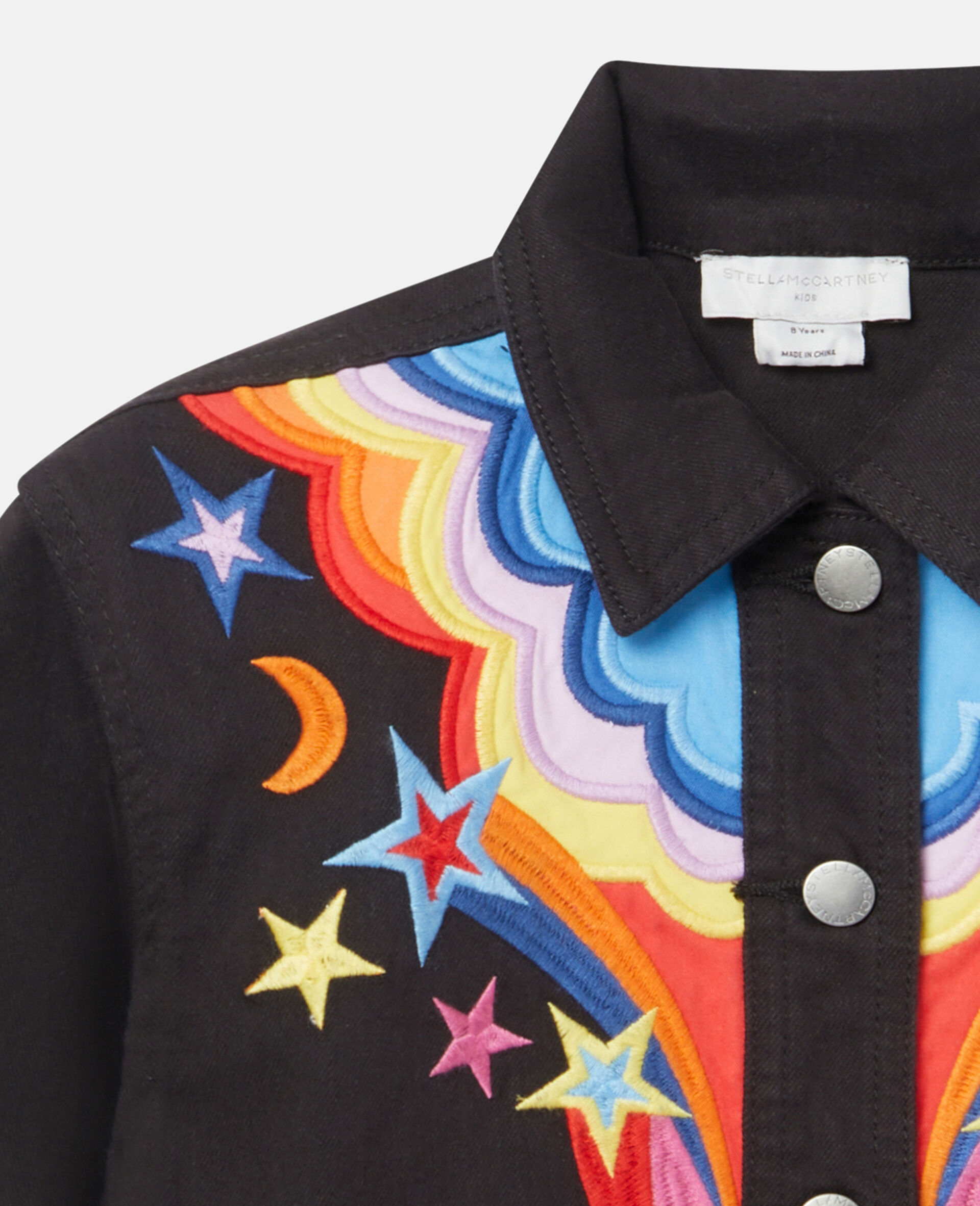 Cosmic Embroidered Gabardine Jacket-Black-large image number 1