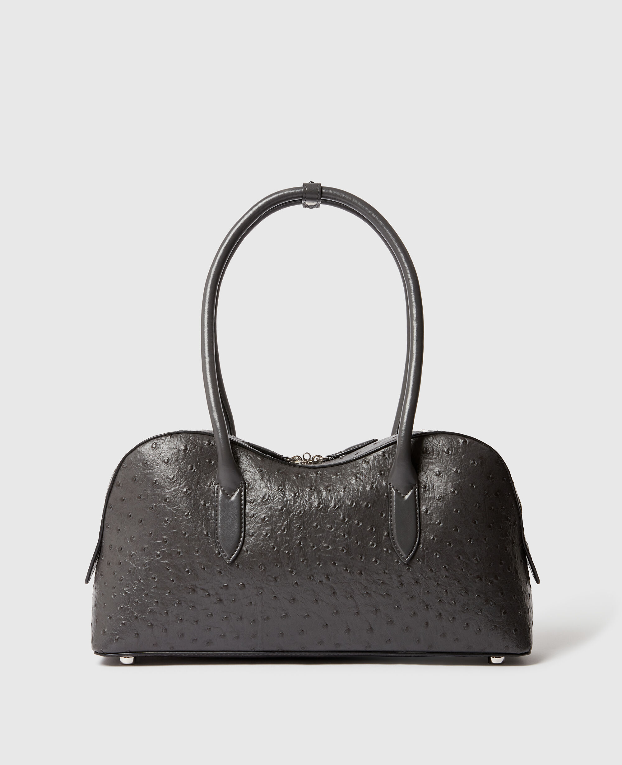 Women Slate Ryder Ostrich Shoulder Bag | Stella McCartney US