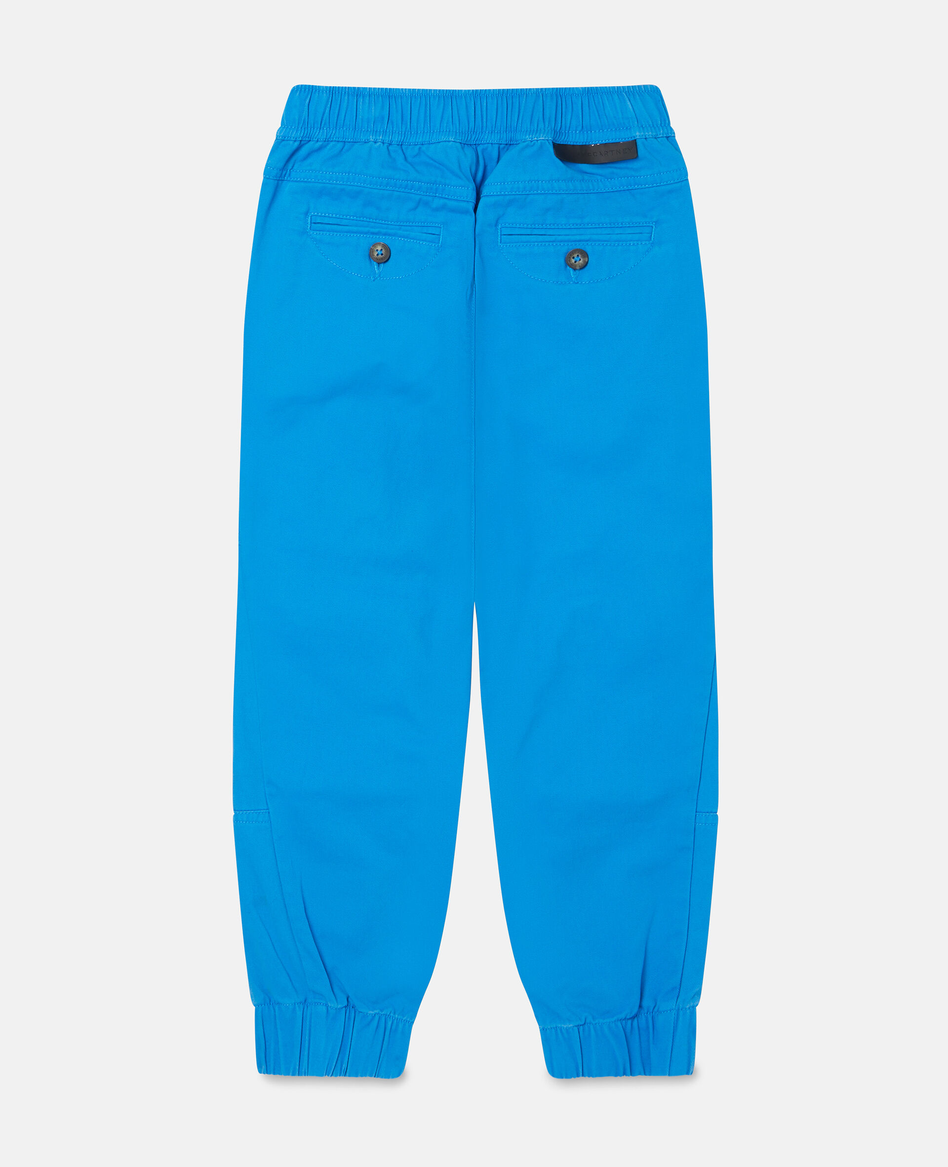 Cotton Twill Cargo Trousers-Blue-large image number 2