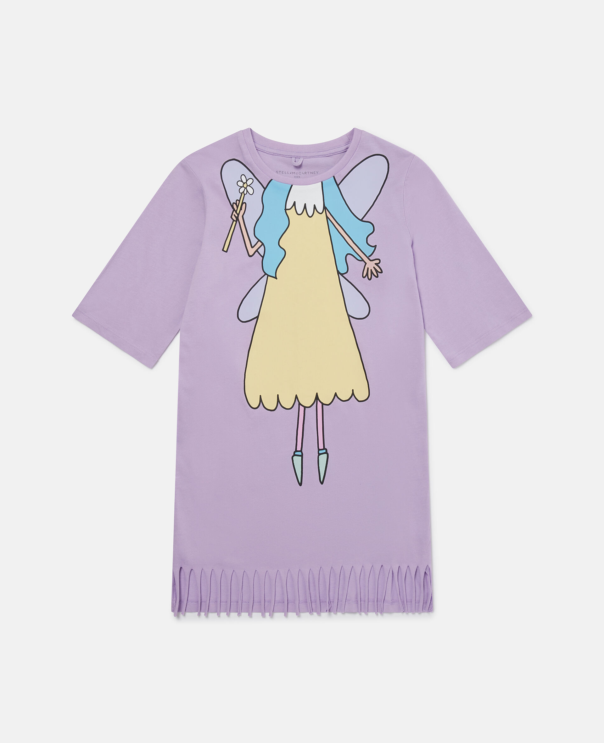 Fairy Graphic Crewneck T-Shirt Dress-Purple-large image number 0