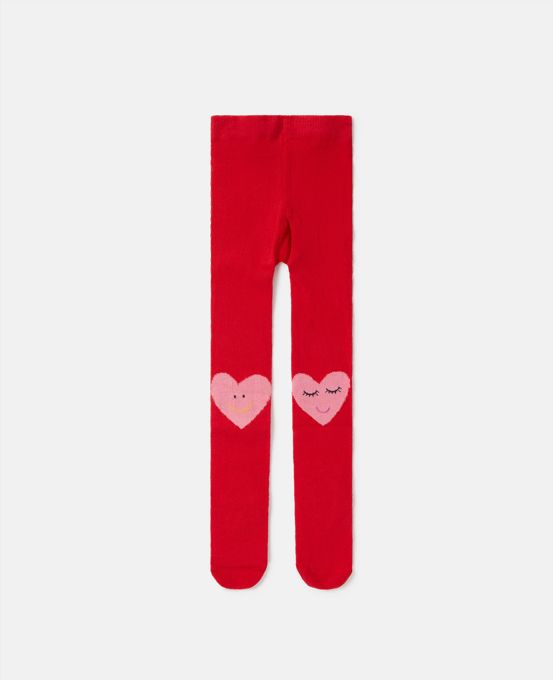 Smiling Heart Tights-Red-large image number 0