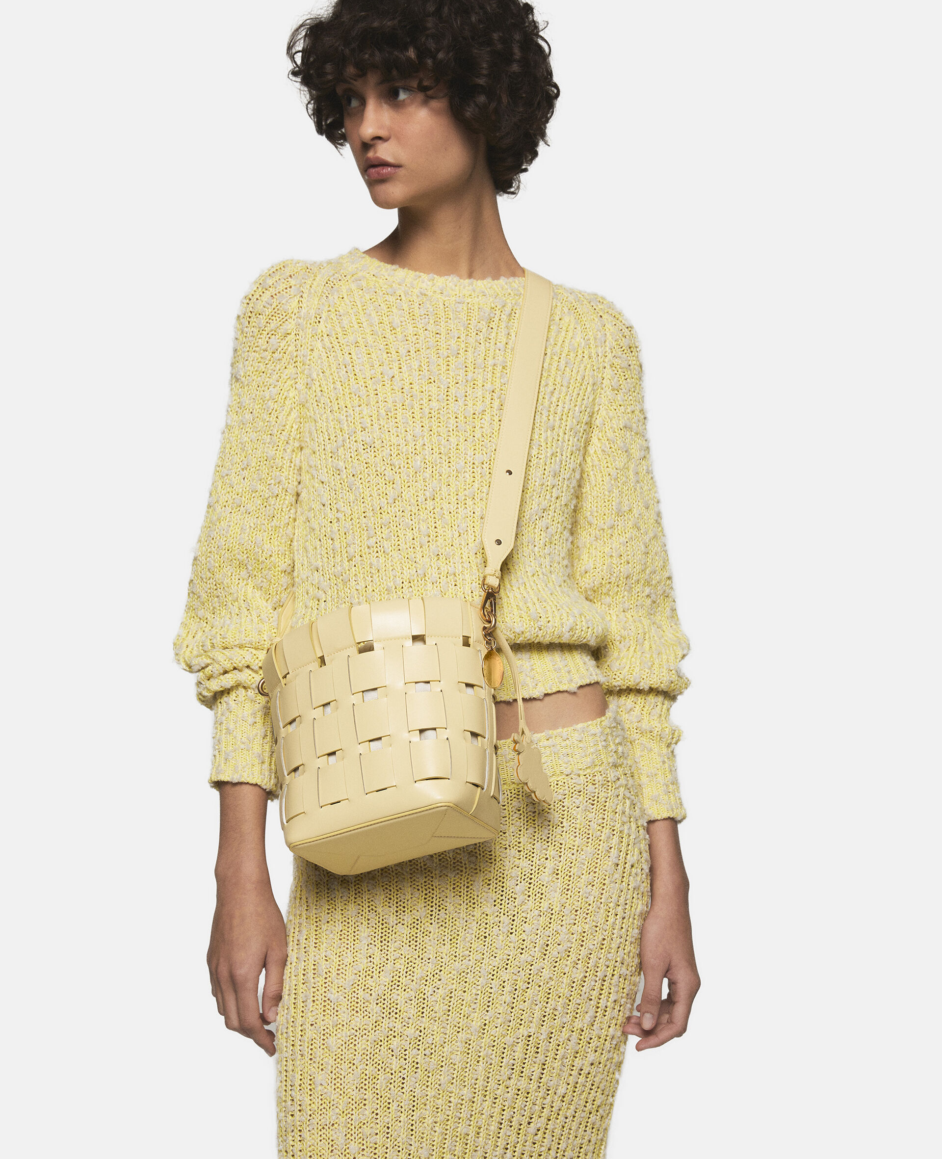 Frayme Veuve Clicquot Bucket Bag-Yellow-model