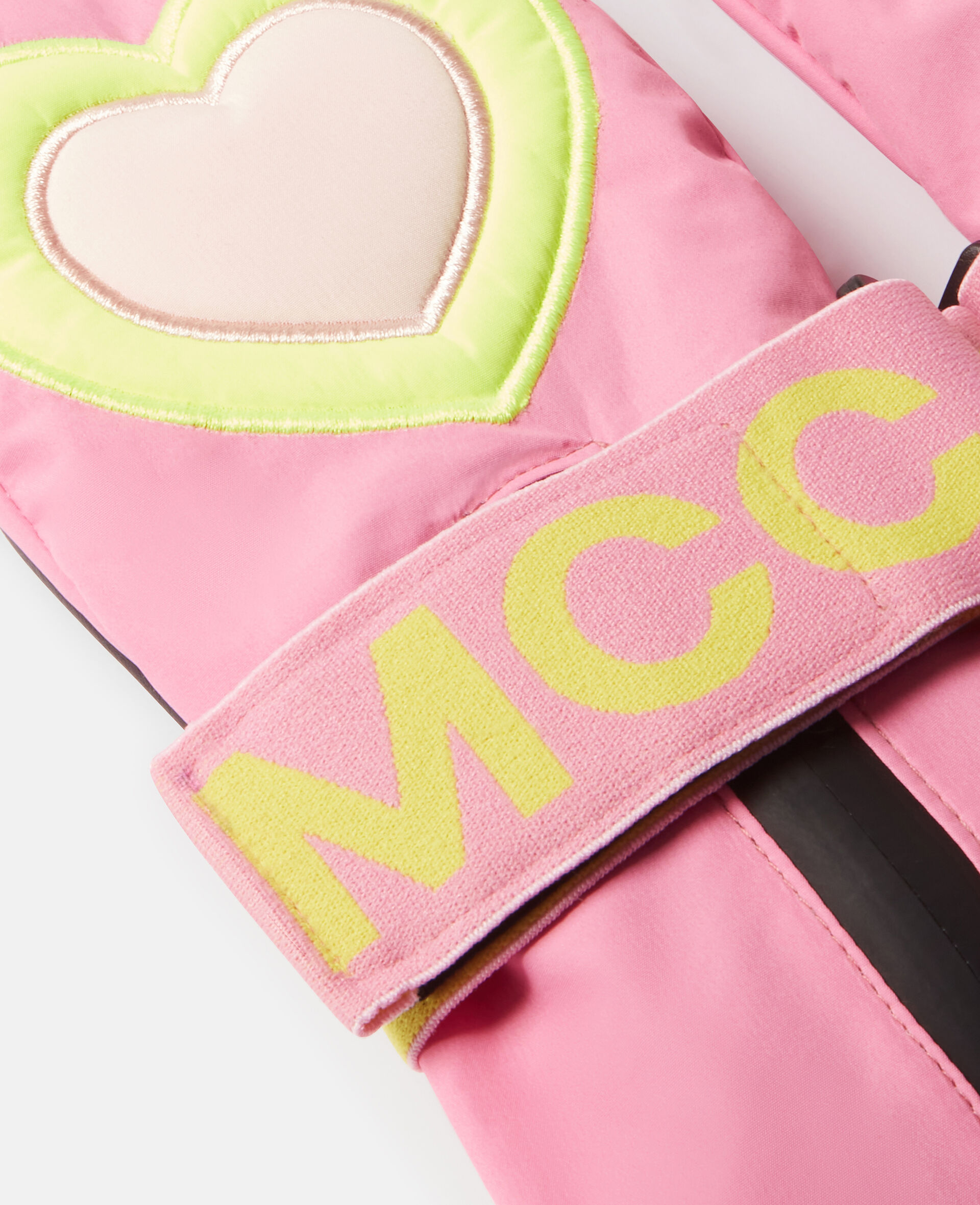 Heart Print Ski Gloves-Pink-large image number 2