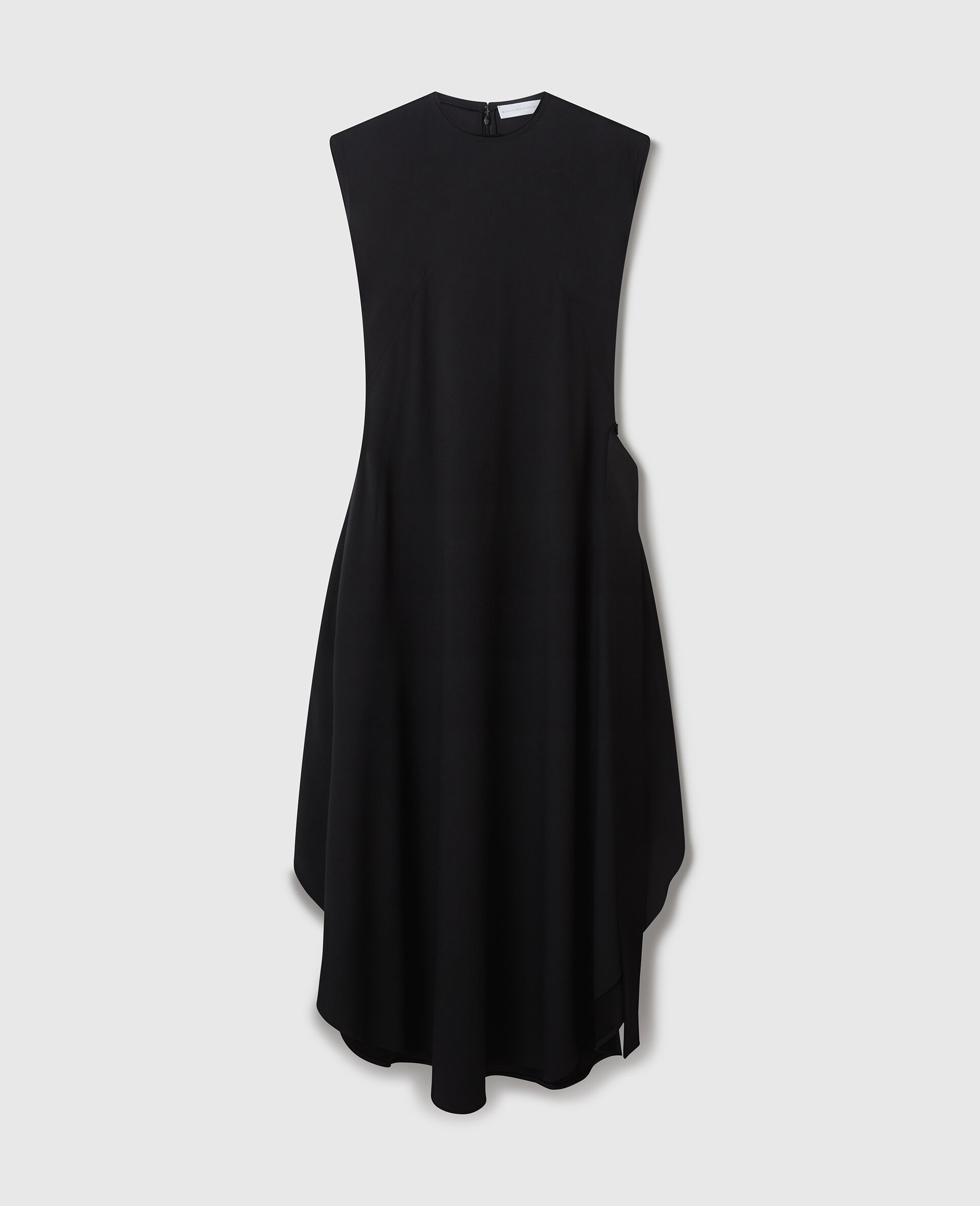 Envers Satin Long Shift Dress-Black-medium