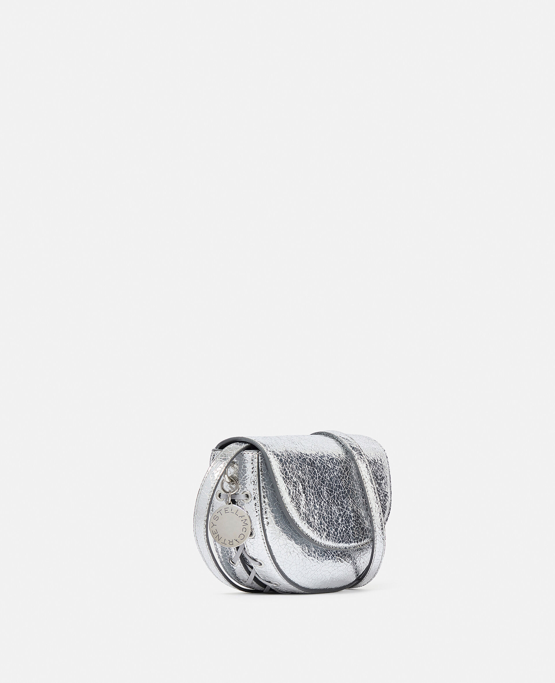 Frayme Crackled Silver Shoulder Bag-Silver-large image number 1