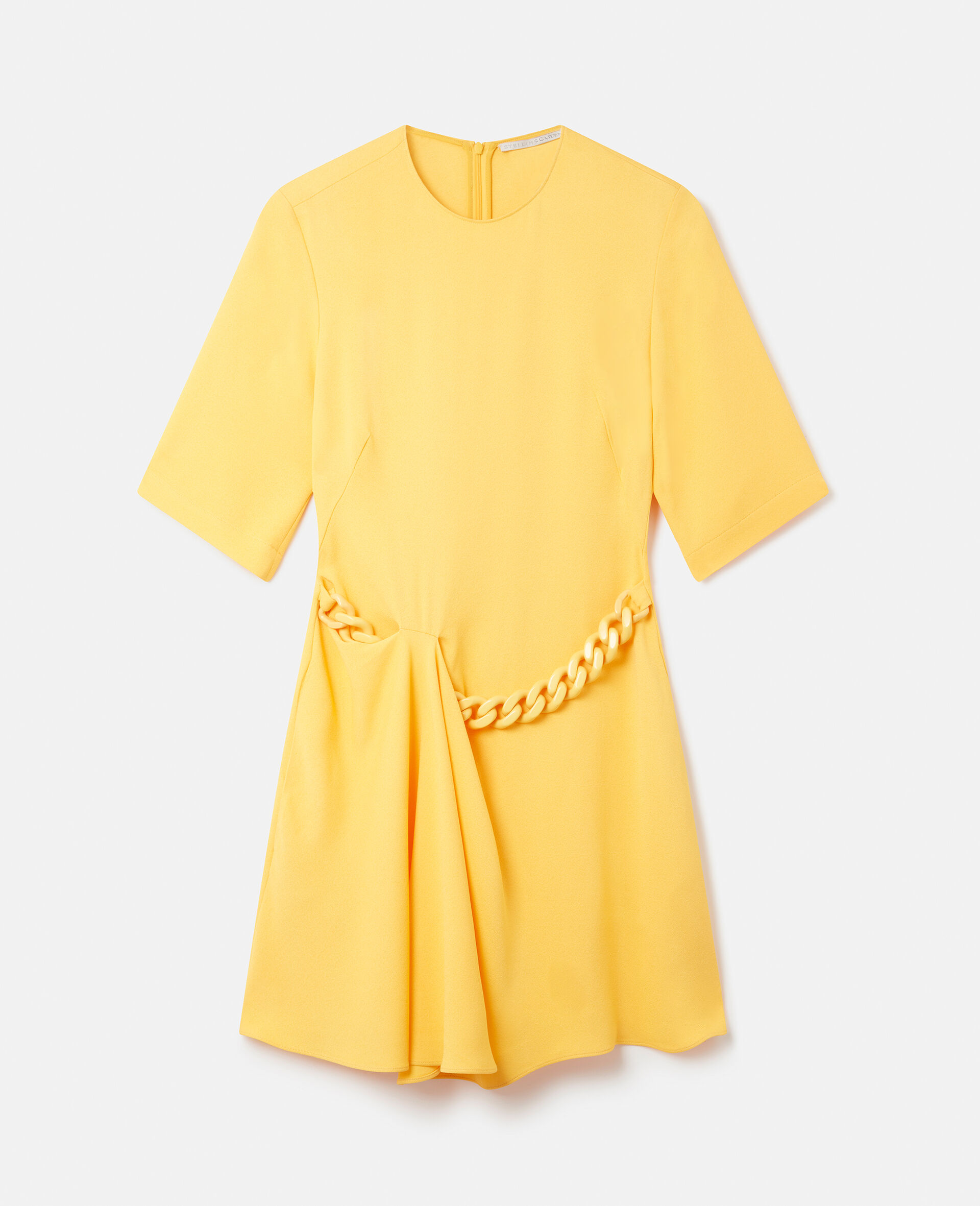 Falabella Chain Jersey Dress-Yellow-large image number 0