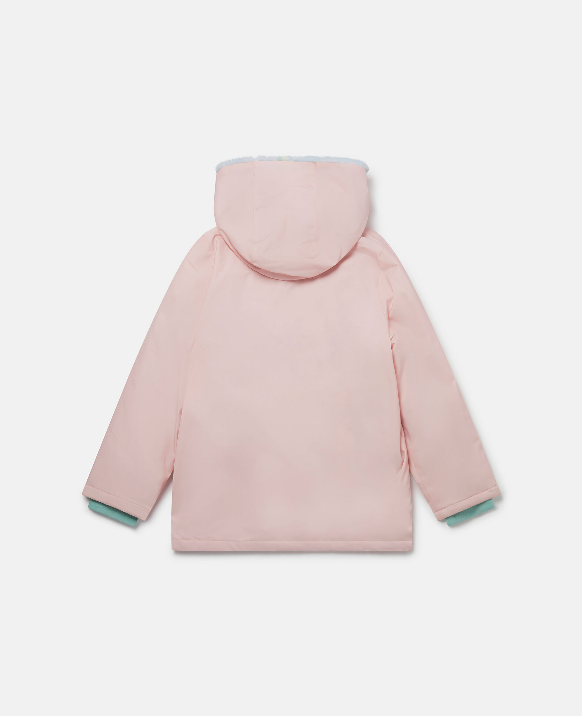 Rainbow Unicorn Cloud Hooded Raincoat-Purple-large image number 2