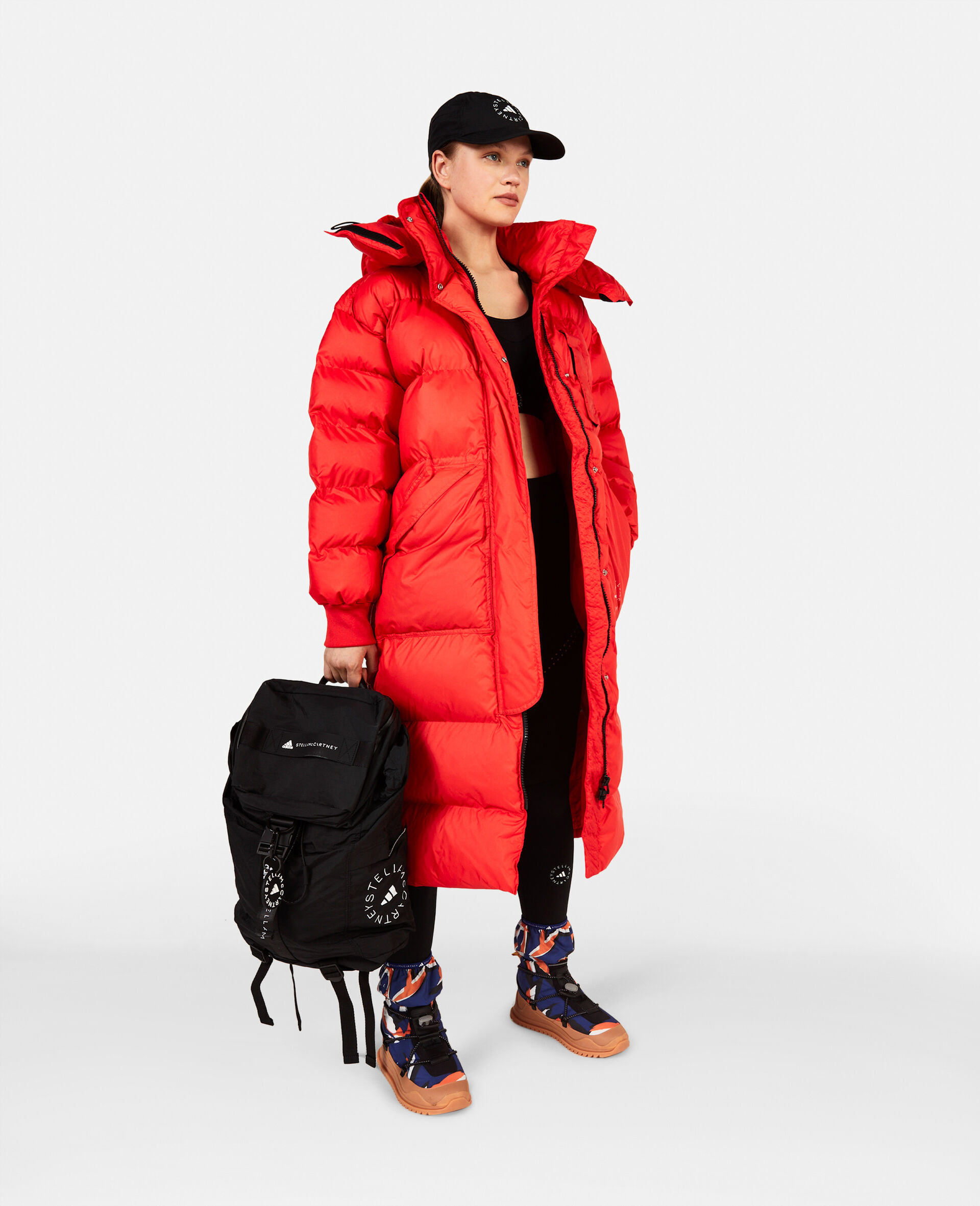 TrueNature Long Padded Coat-Red-large image number 2
