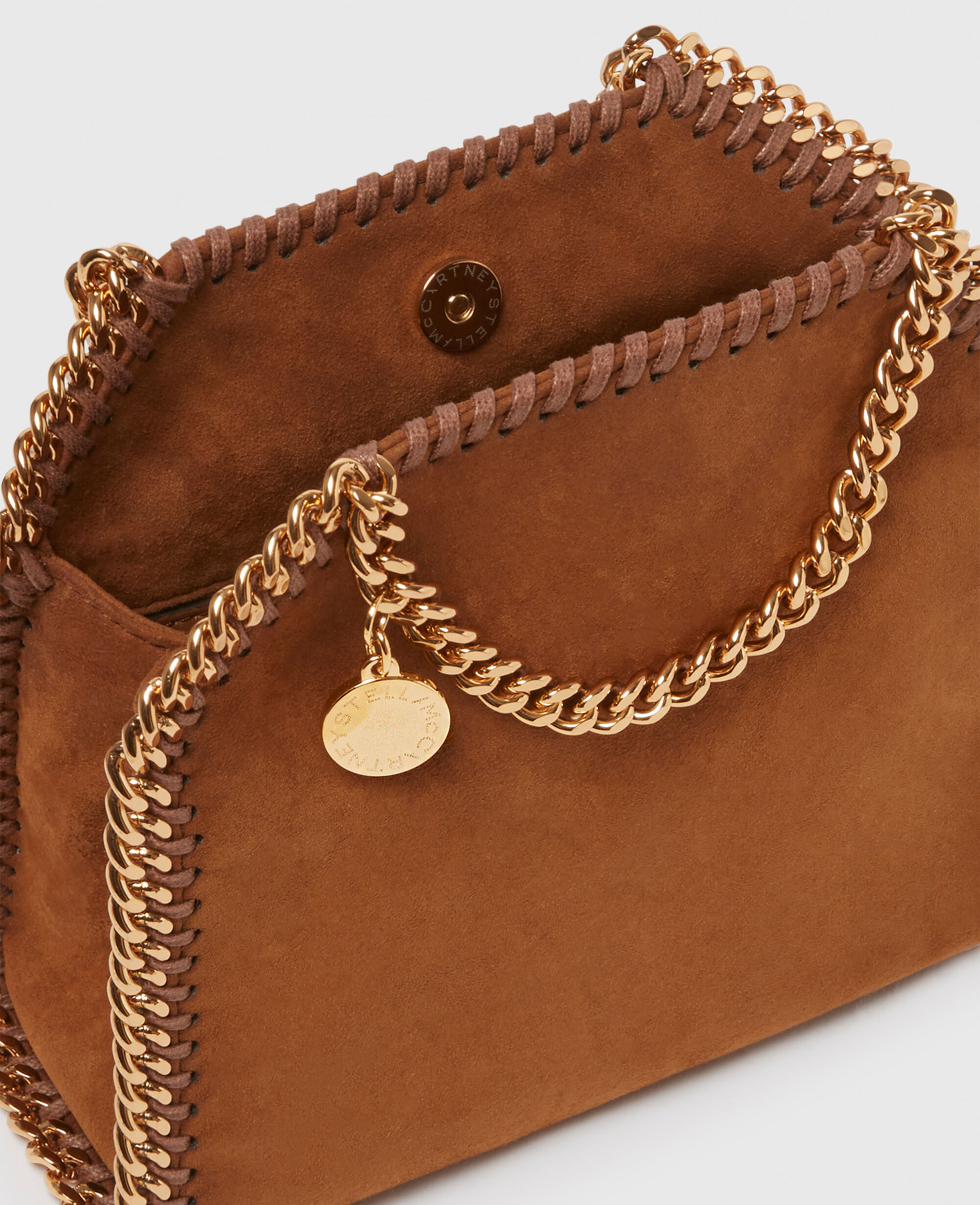 トートバッグ Stella McCartney Mini Falabella Tote Bag in brandy colour Women Brandy Falabella Tiny Tote Bag | Stella McCartney US