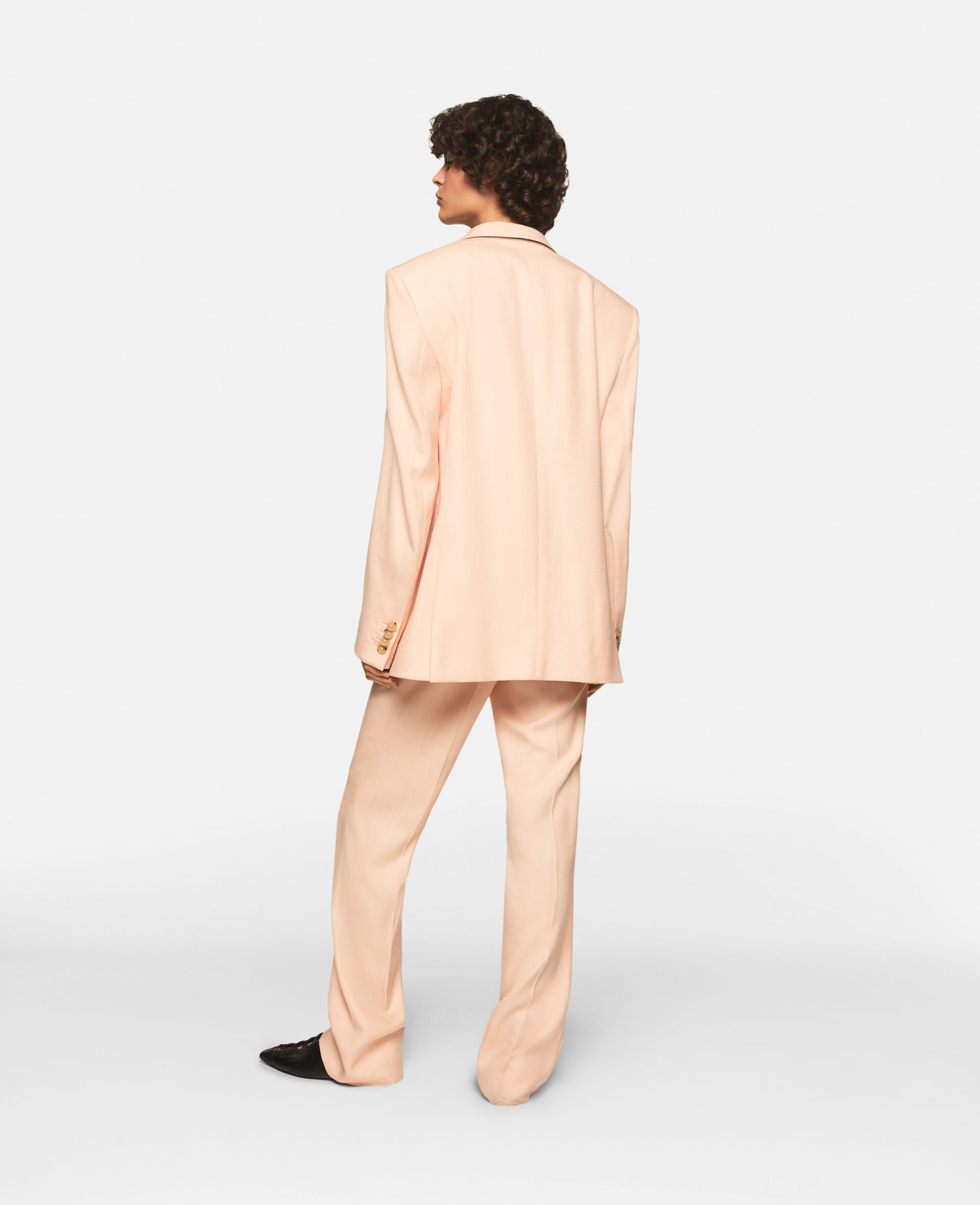 Mid-Rise Straight-Leg Trousers -Pink-large image number 2