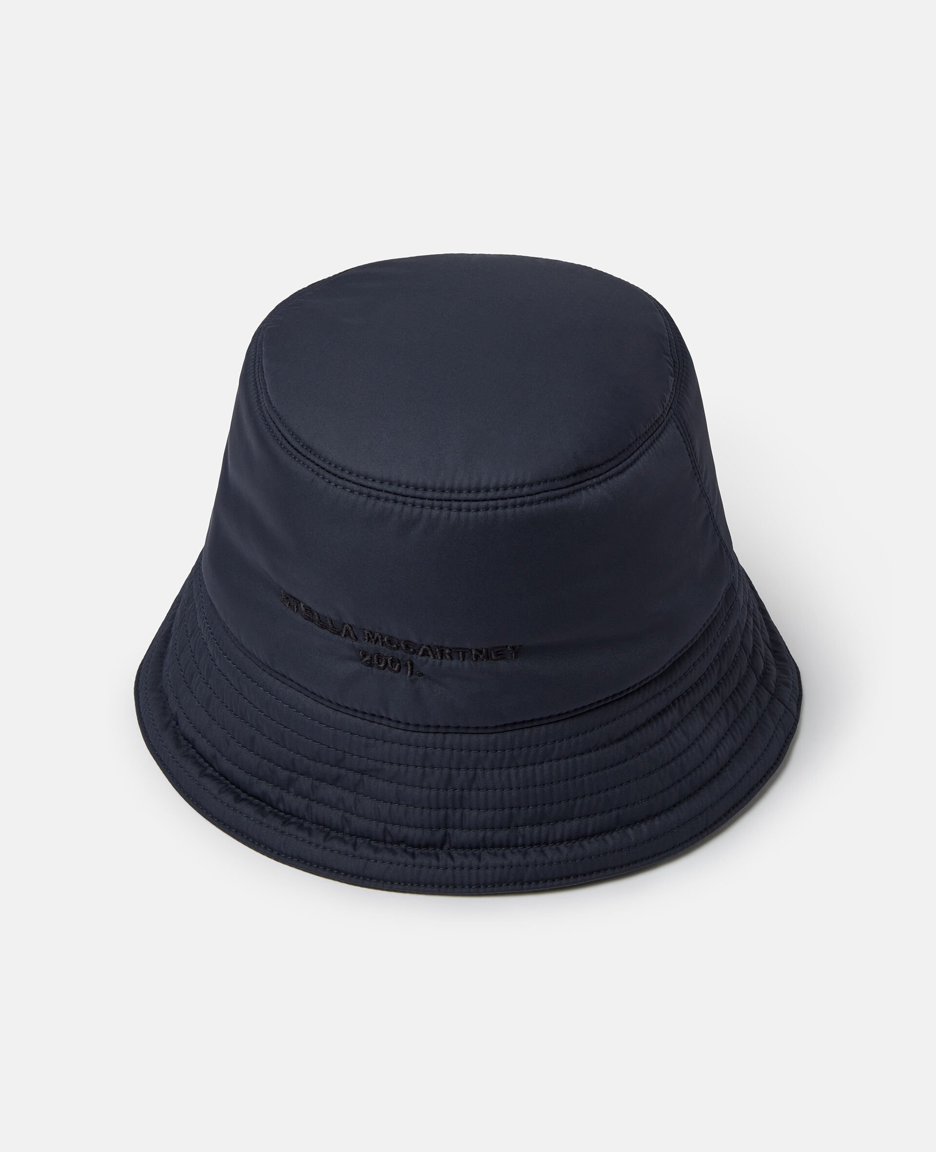 Women Navy & Black Logo Puffy Eco Nylon Reversible Bucket Hat | Stella ...