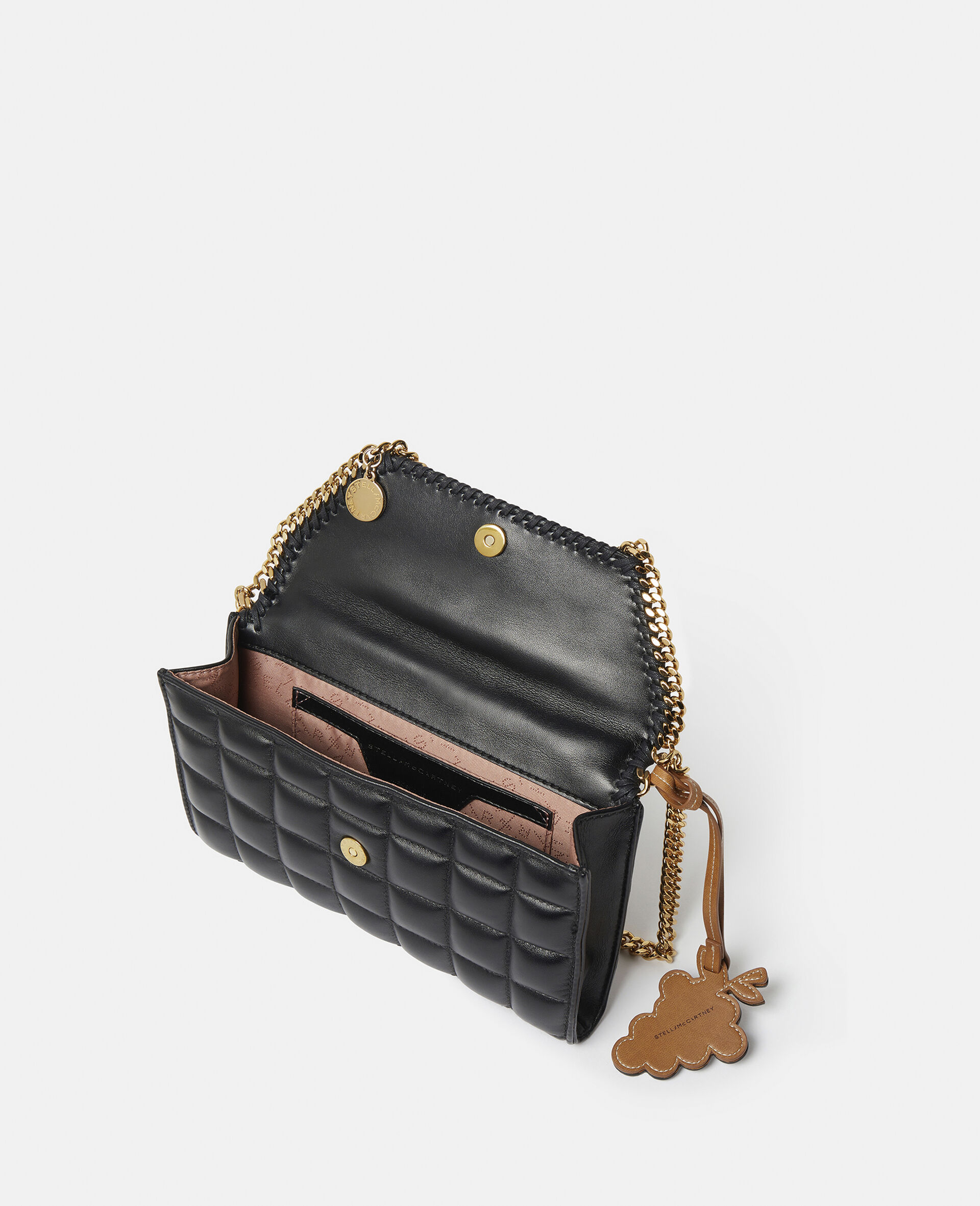 Sac portefeuille à bandoulière carré matelassé Falabella-Blanc-large image number 1