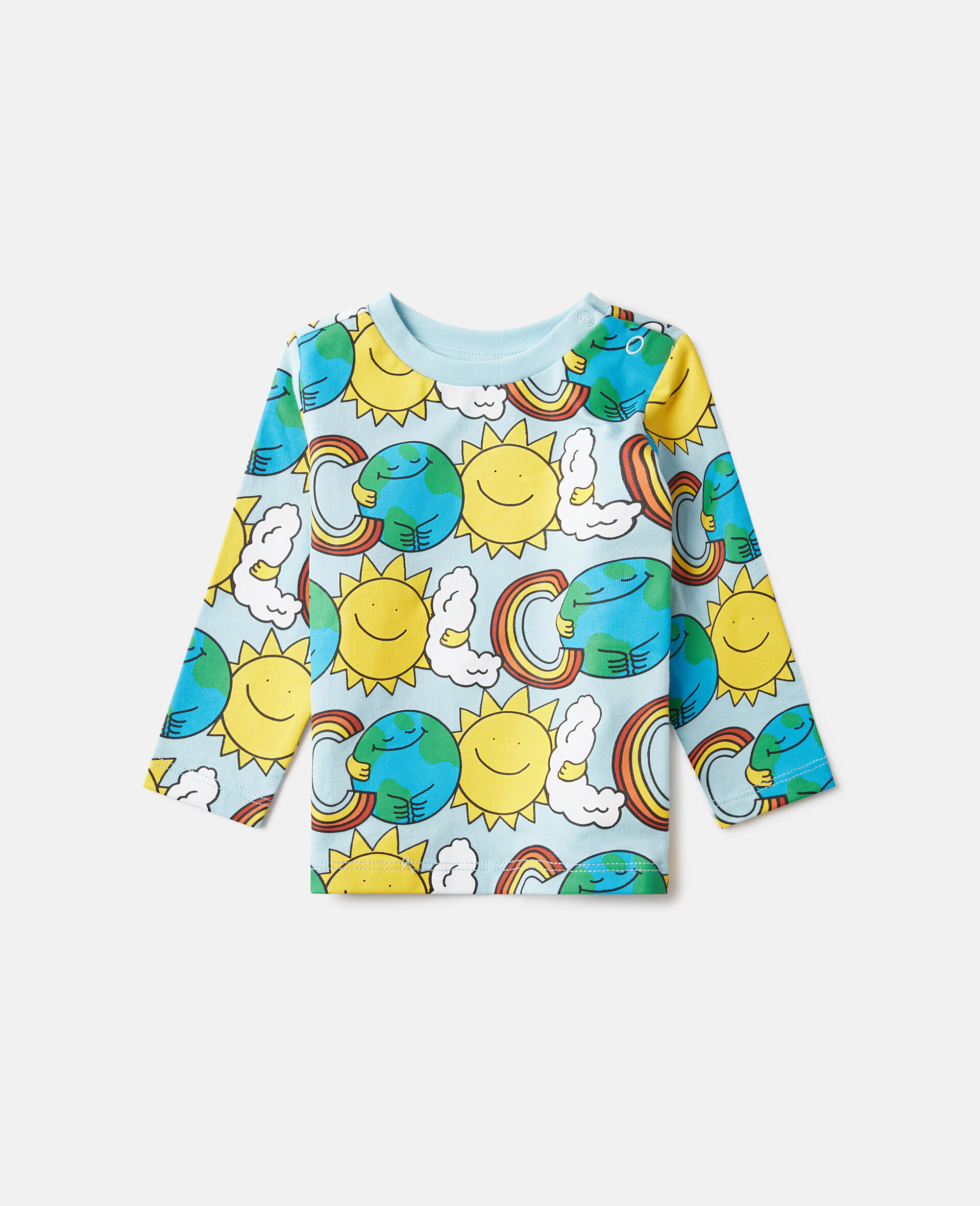 Earth Friends Graphic Long-Sleeve Top-Blu-medium