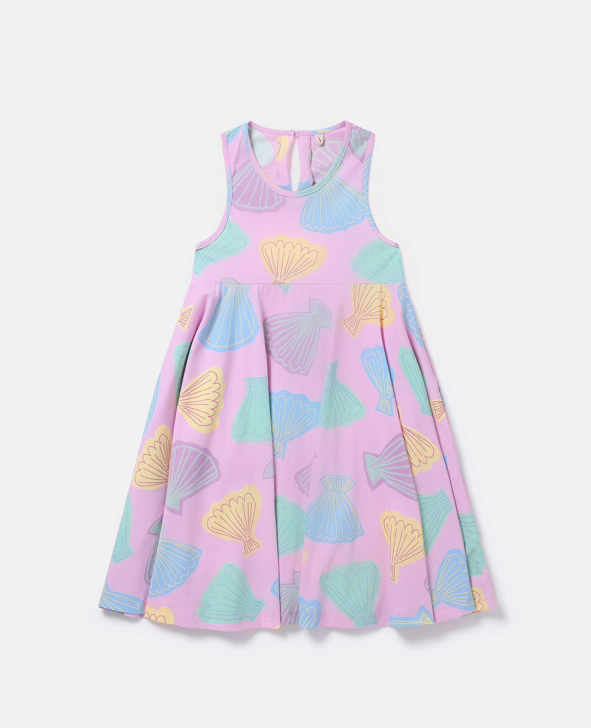 Seashell Print Tank Dress-Multicolour-large image number 0