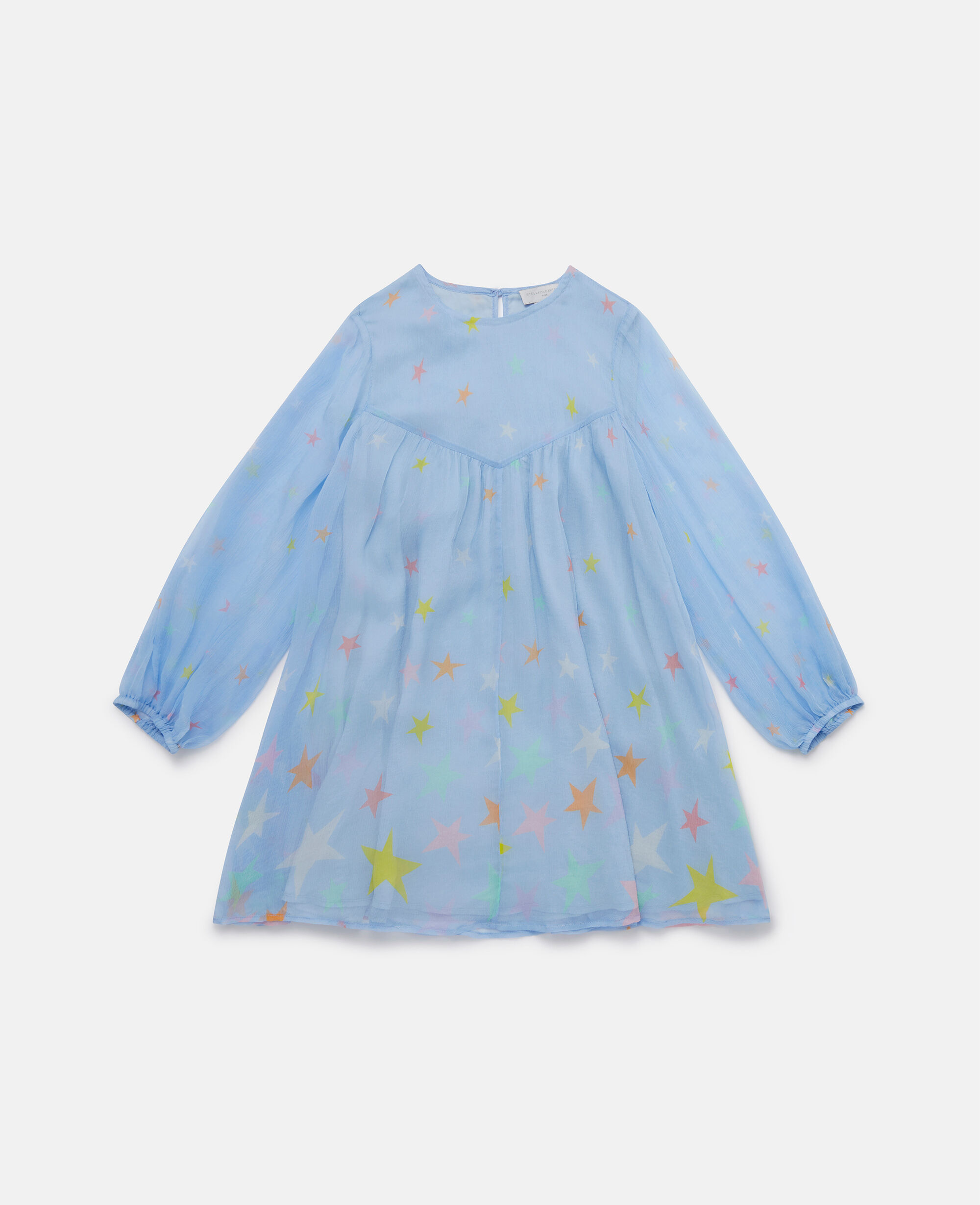 Women ブルー スター プリント シルク ワンピース | Stella McCartney JP
