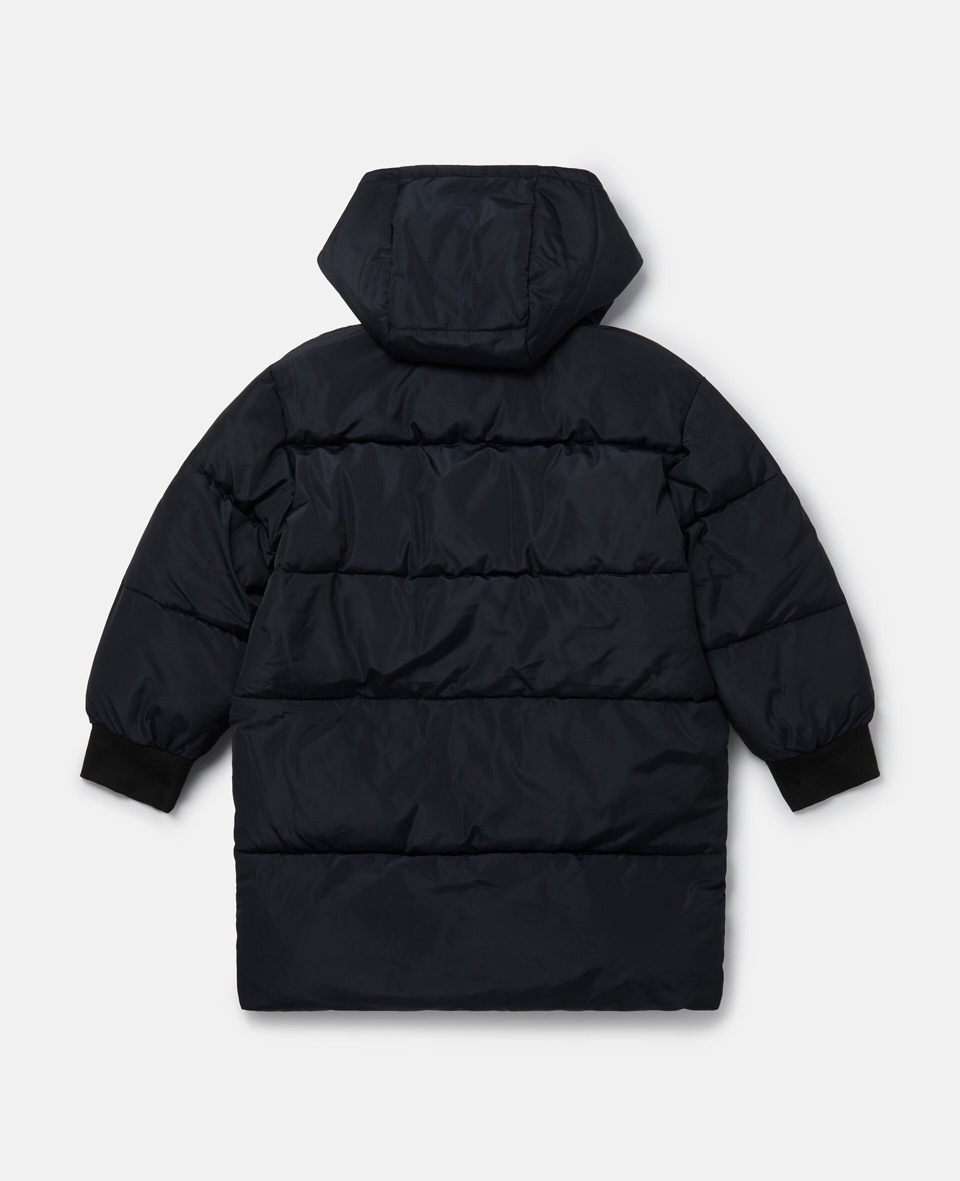 Logo Reversible Long Puffer Coat-Black-large image number 2