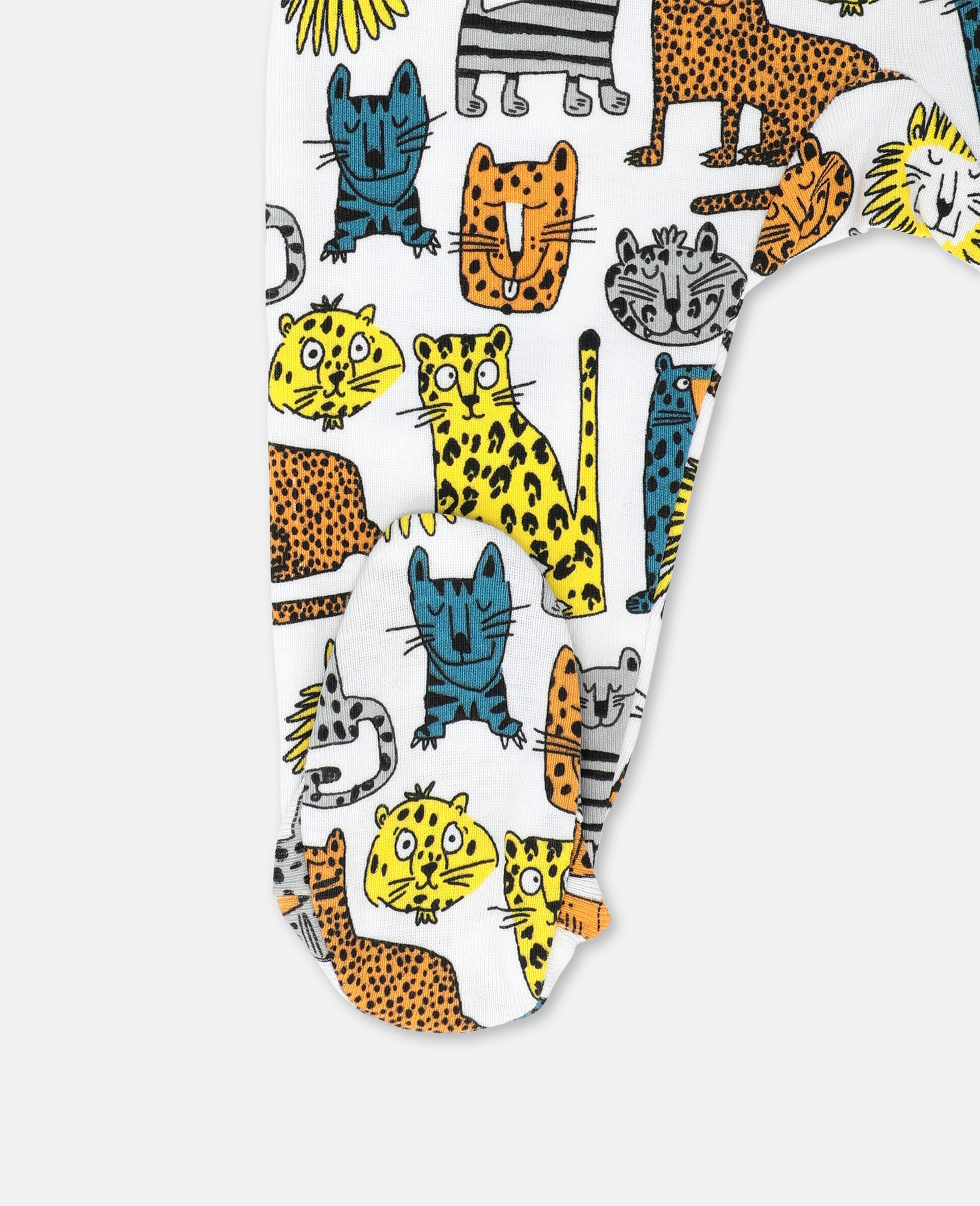 Baby-Set aus geripptem Jersey mit Wildkatzen-Print -Bunt-large image number 2
