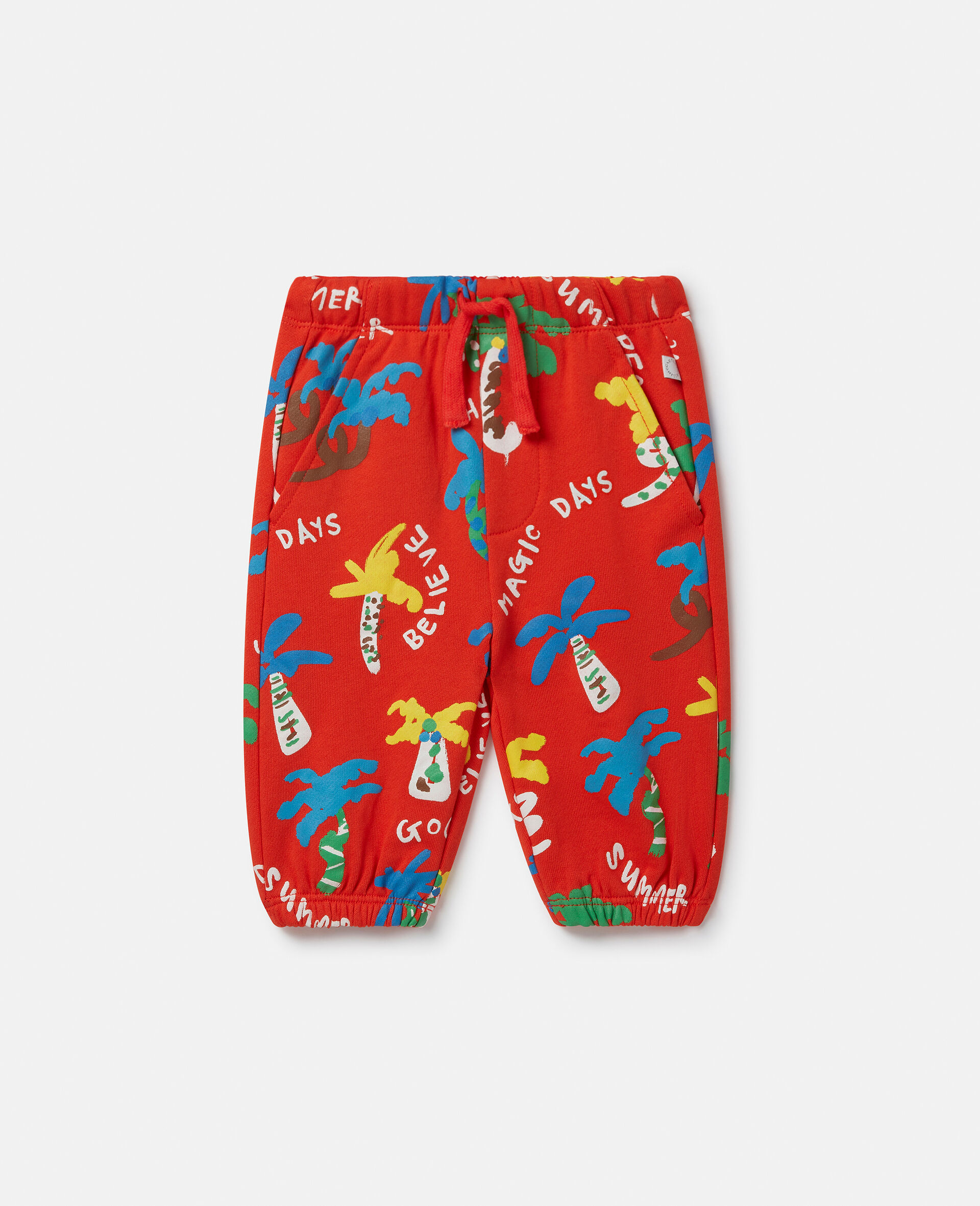 Good Vibes Palm Print Joggers-Red-large image number 0