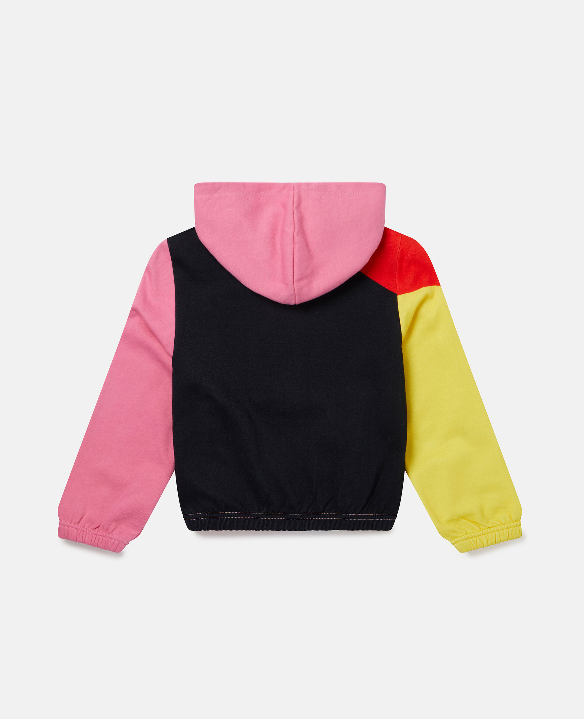 Colourblock Cotton Fleece Zip‐Up Hoodie-Multicoloured-large image number 2