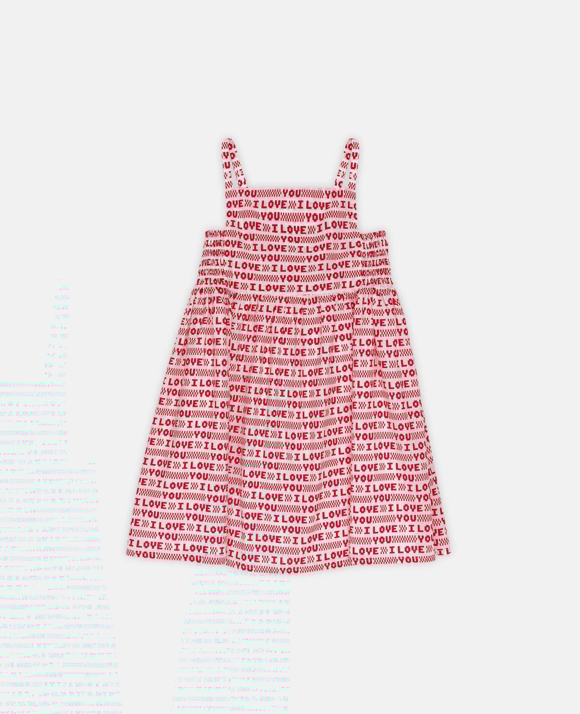 'I Love You' Heart Print Dress-Red-large image number 0