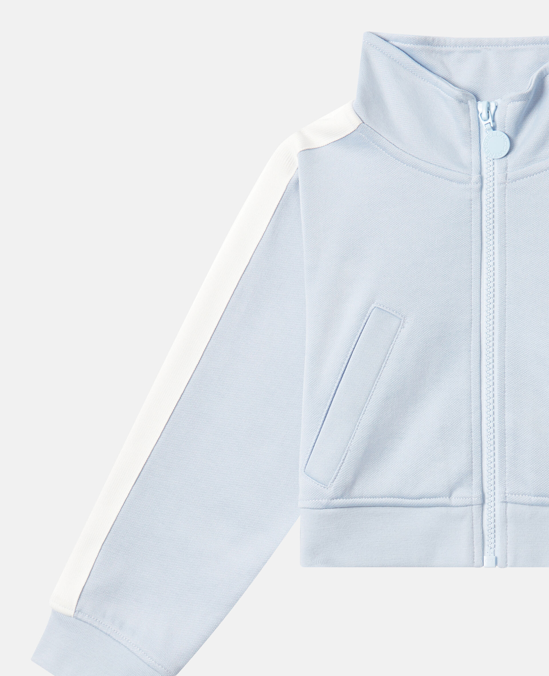  Logo Zip Sweatshirt And Short Set-Blue-medium