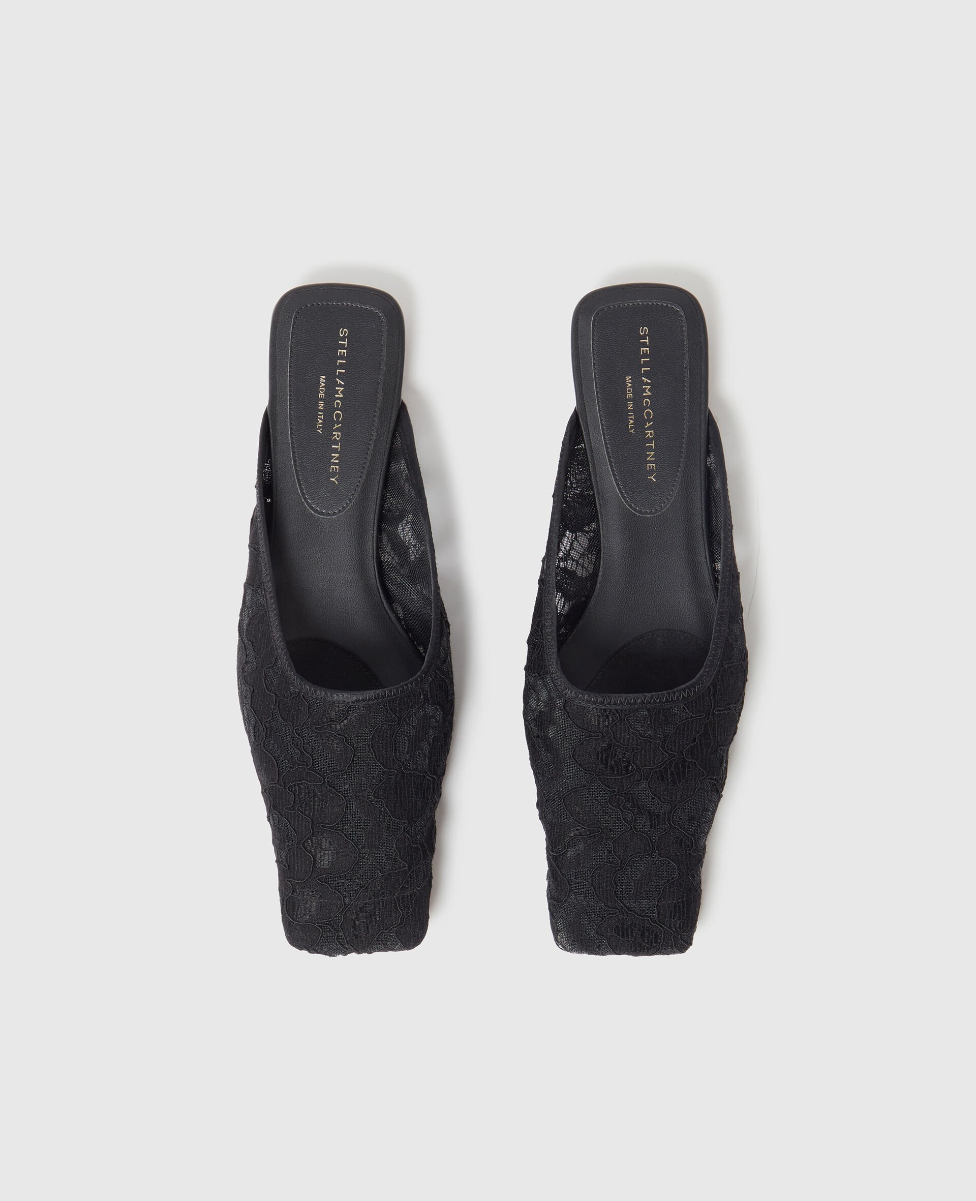 Square-Toe Lace Backless Mules-Black-large Square-Toe Lace Backless Mules-Black-large image number 3