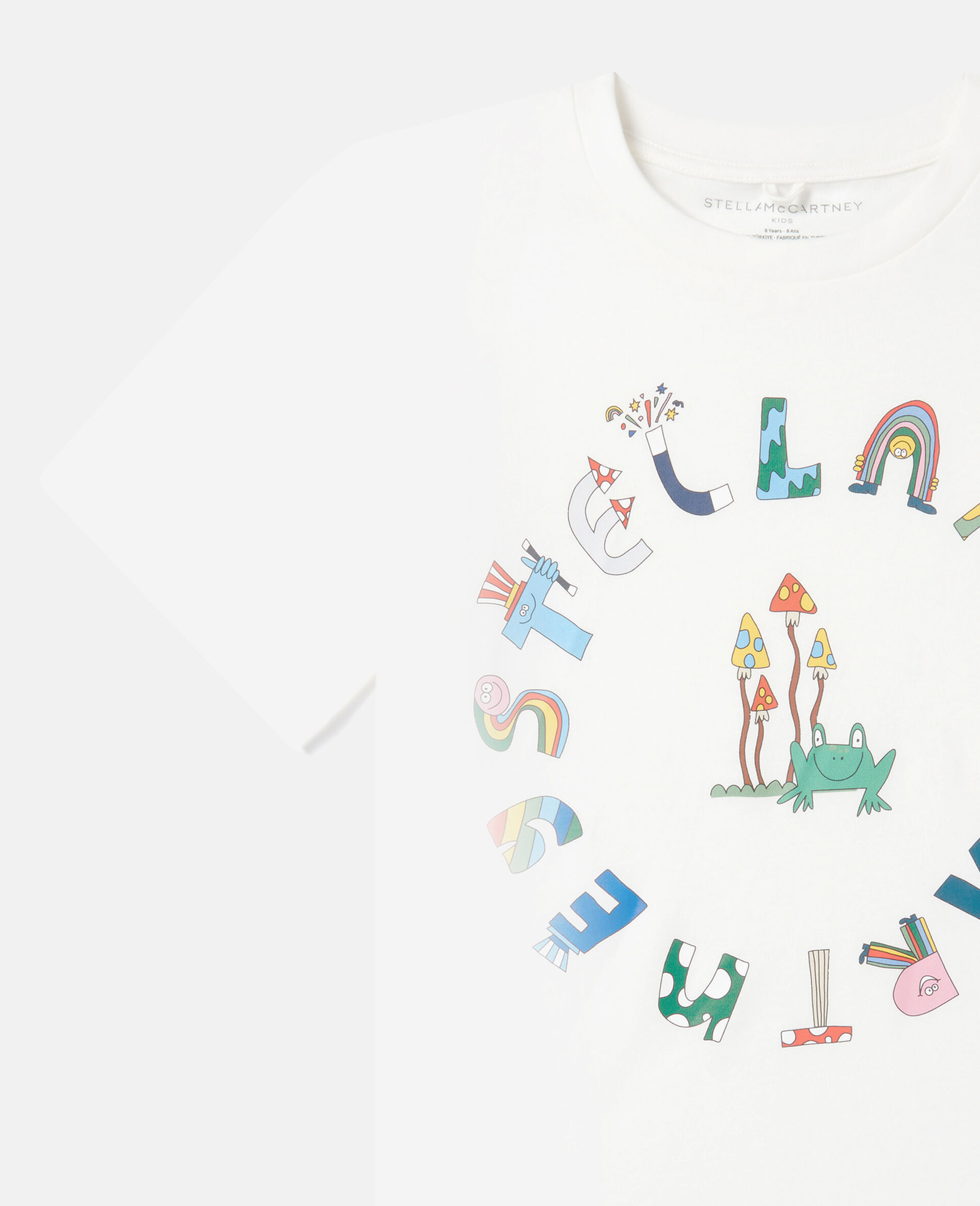 Stella Woodland Lettering Crewneck T-Shirt-White-large Stella Woodland Lettering Crewneck T-Shirt-White-large image number 1