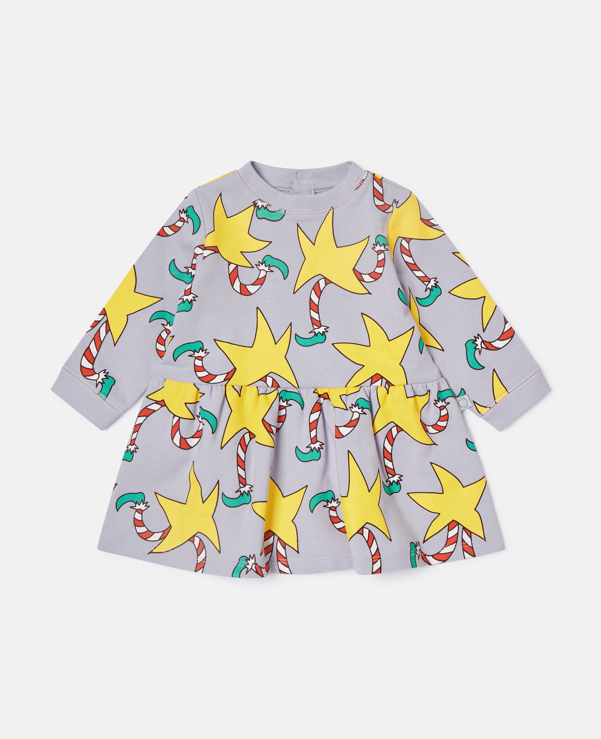 キャンディケーンプリント ロングスリーブドレス-Purple-medium