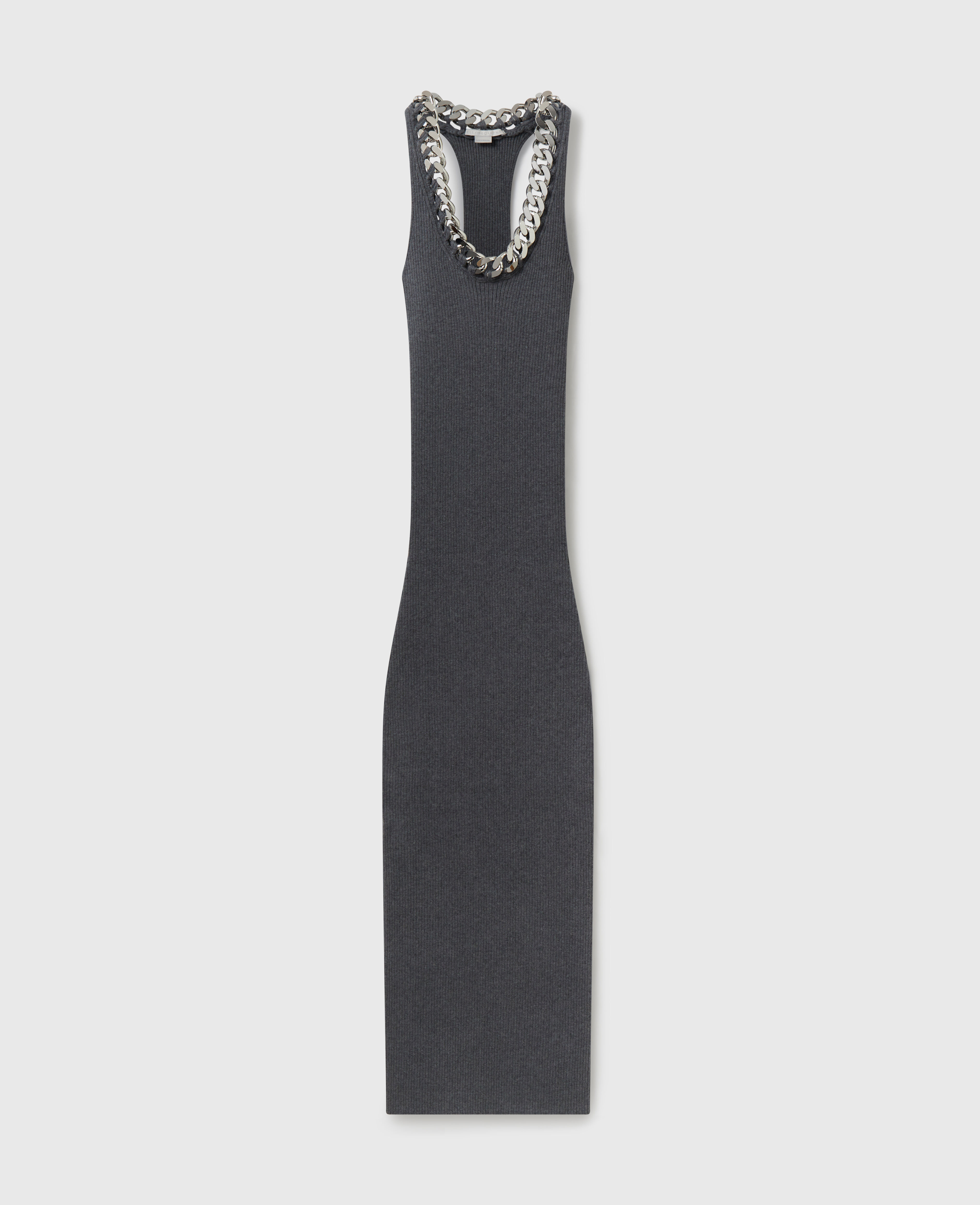 Women Dunkelgrau meliert Chunky Chain Midi Dress Stella McCartney BE