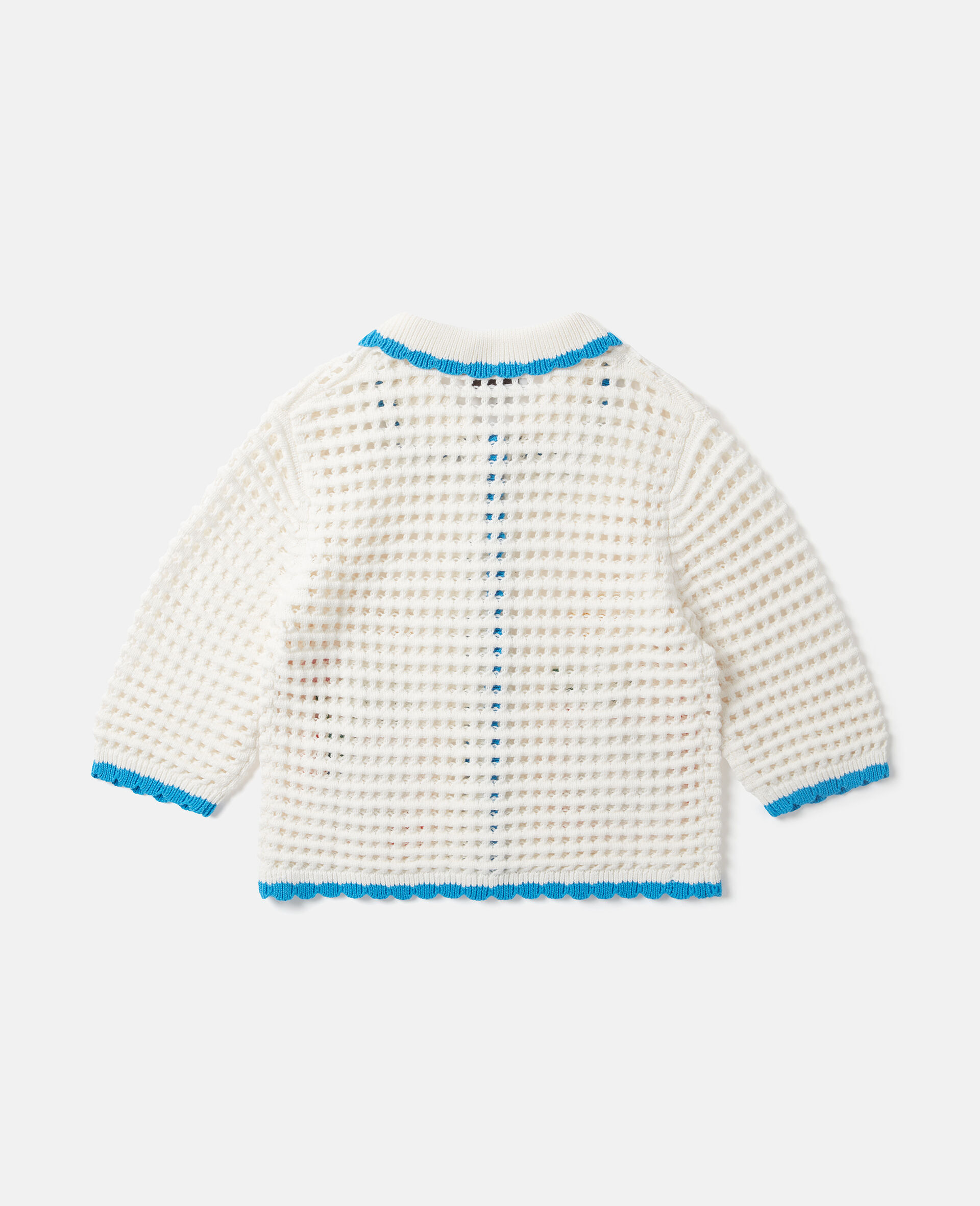 Floral Appliqu&eacute; Cardigan-White-large image number 2