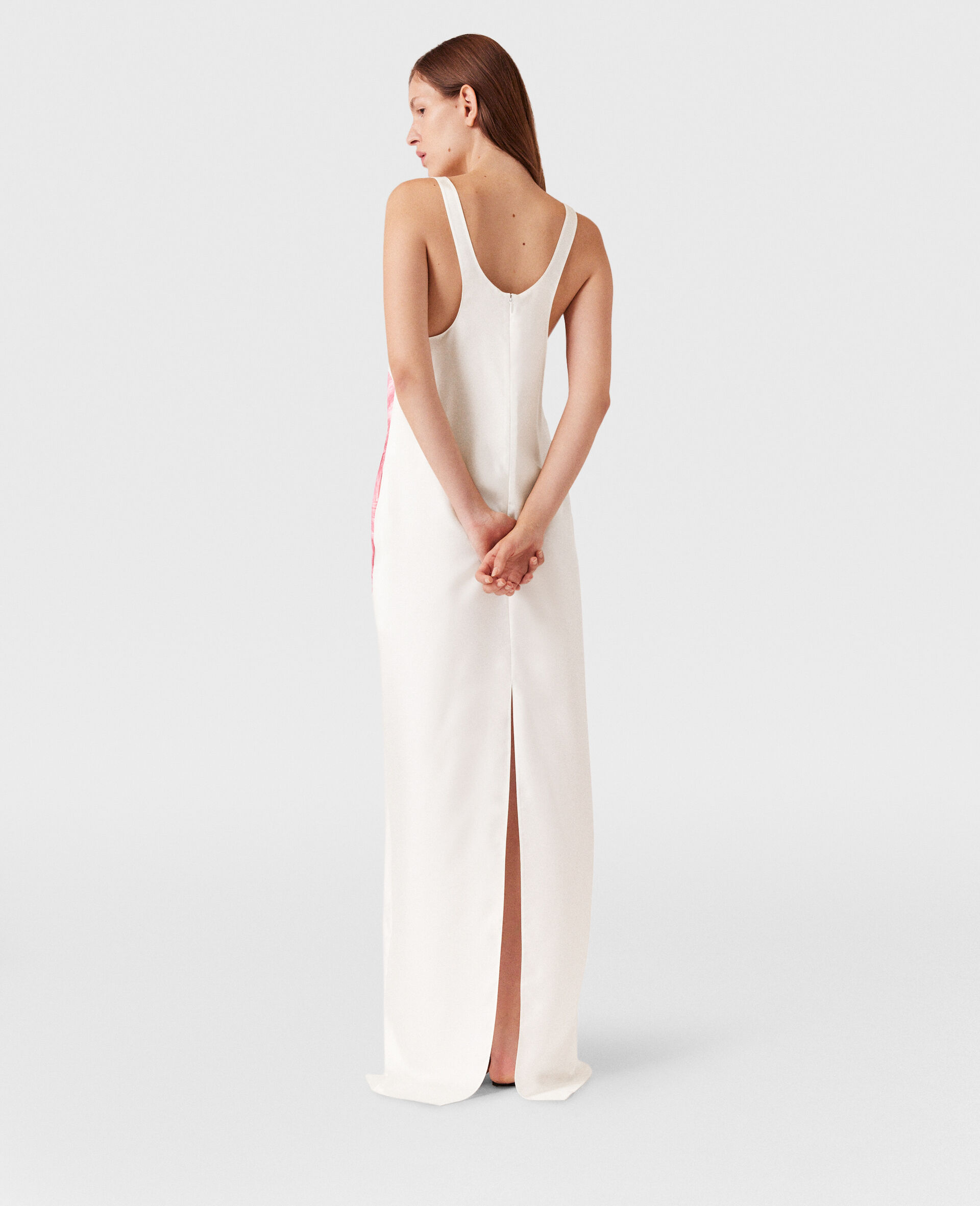 Poppy Print Maxi Dress-White-large image number 4