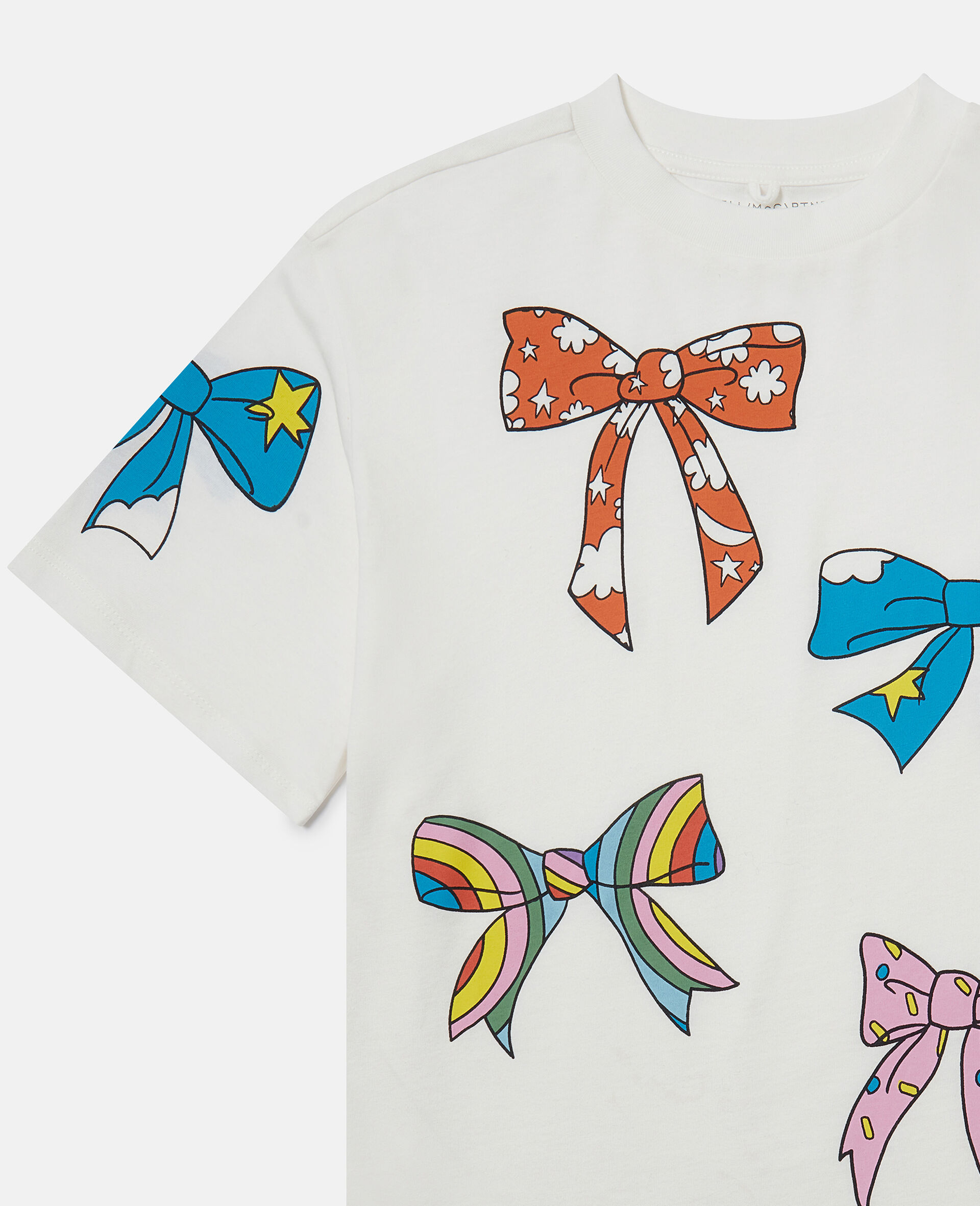 Bow Print T-Shirt-White-medium Bow Print T-Shirt-White-medium