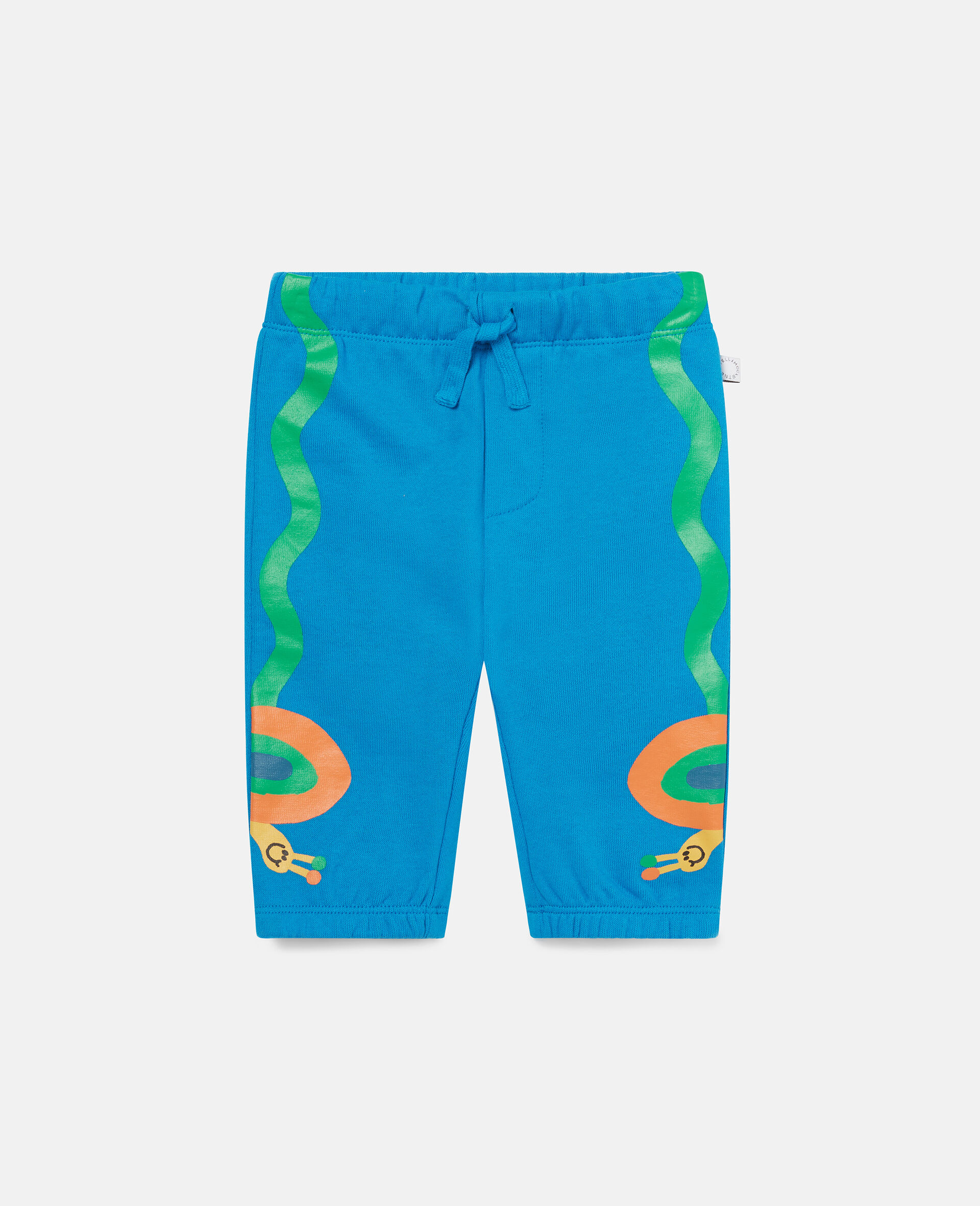 Fleece Snail Print Joggers-Blue-large image number 0