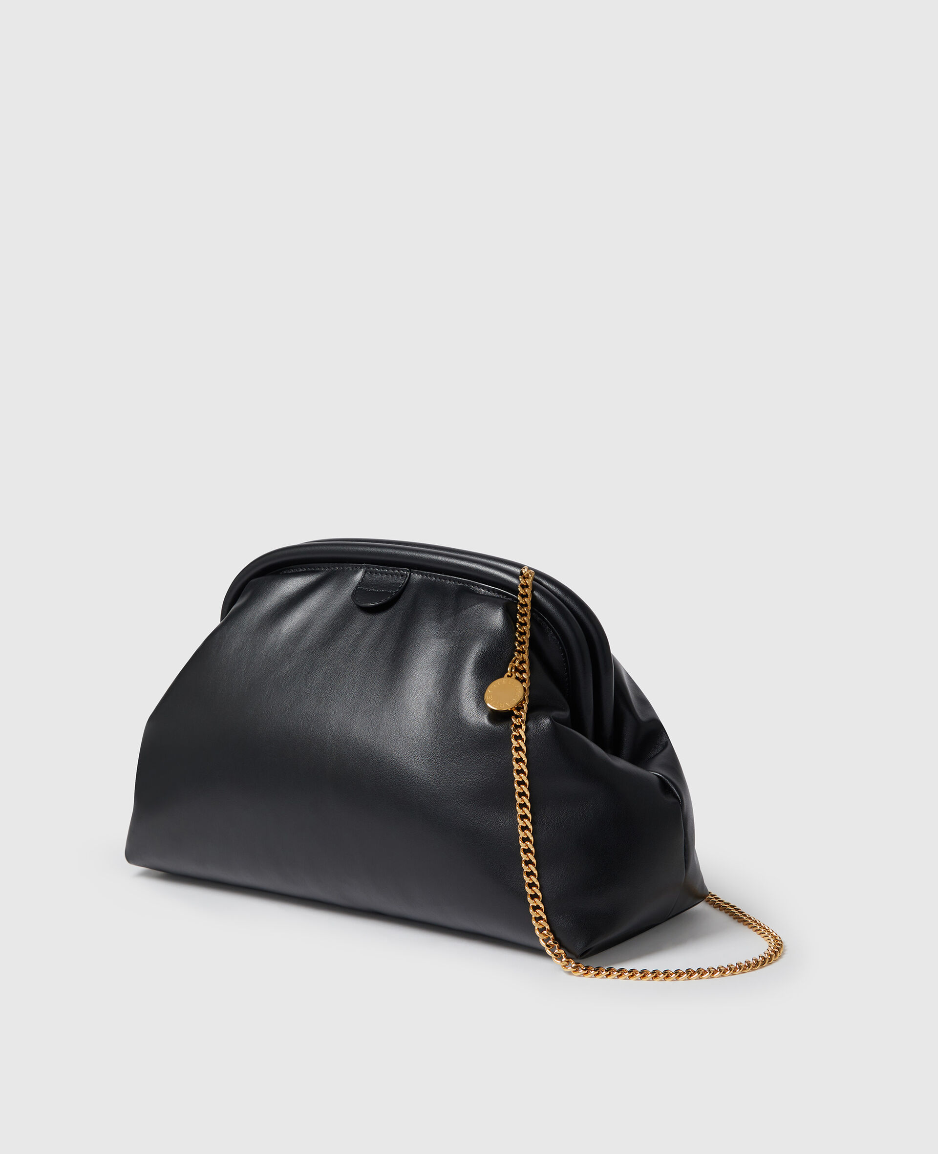 Falabella Padded Soft Clutch-Black-large image number 2