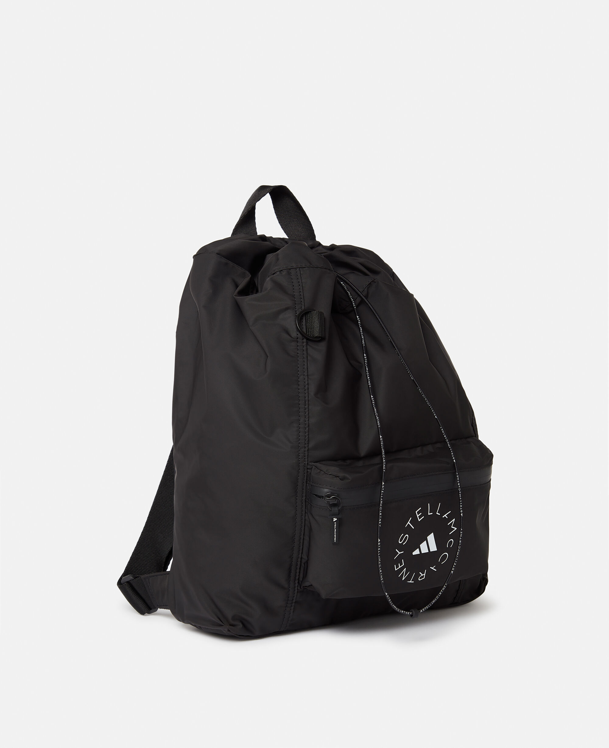 Women Black Logo Drawstring Gymsack | Stella McCartney US
