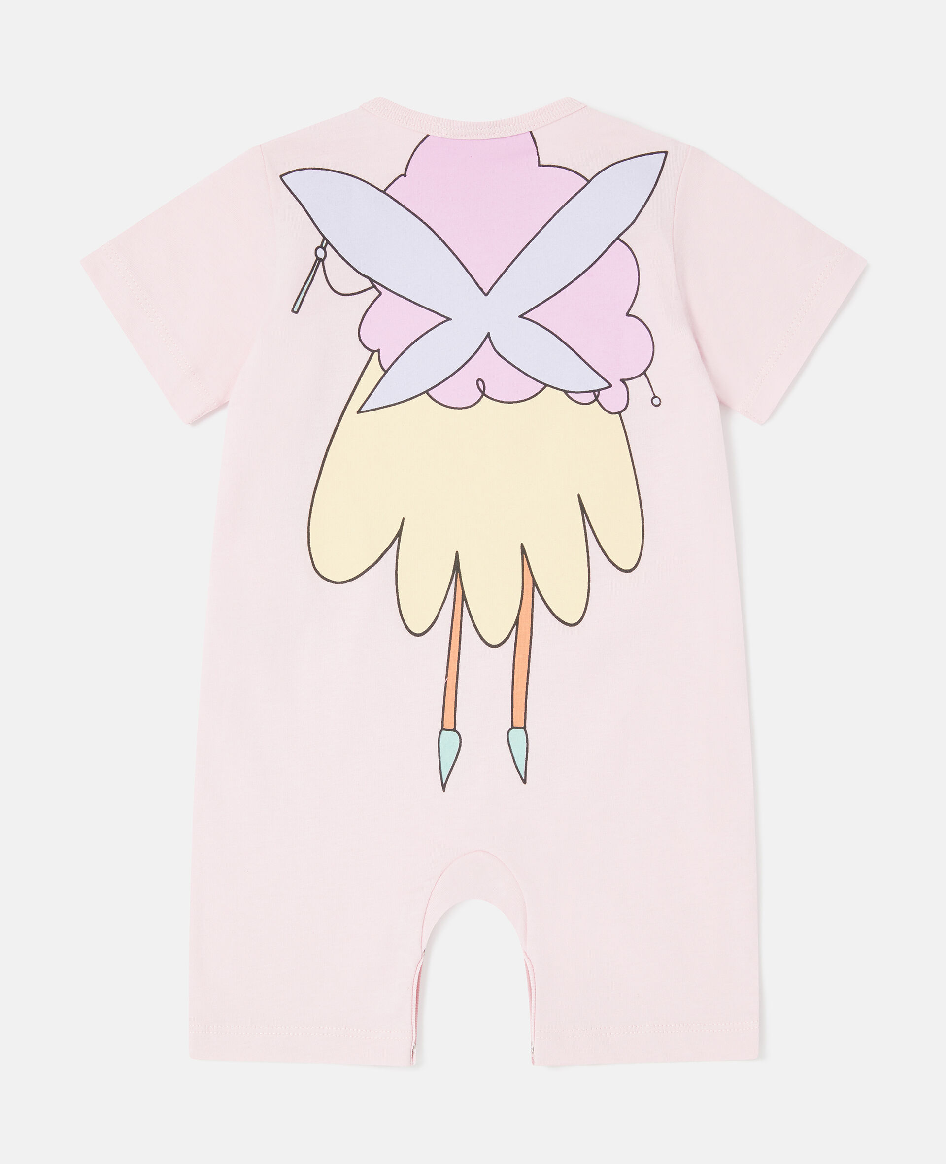 Fairy Graphic Crewneck Romper-Pink-large image number 2