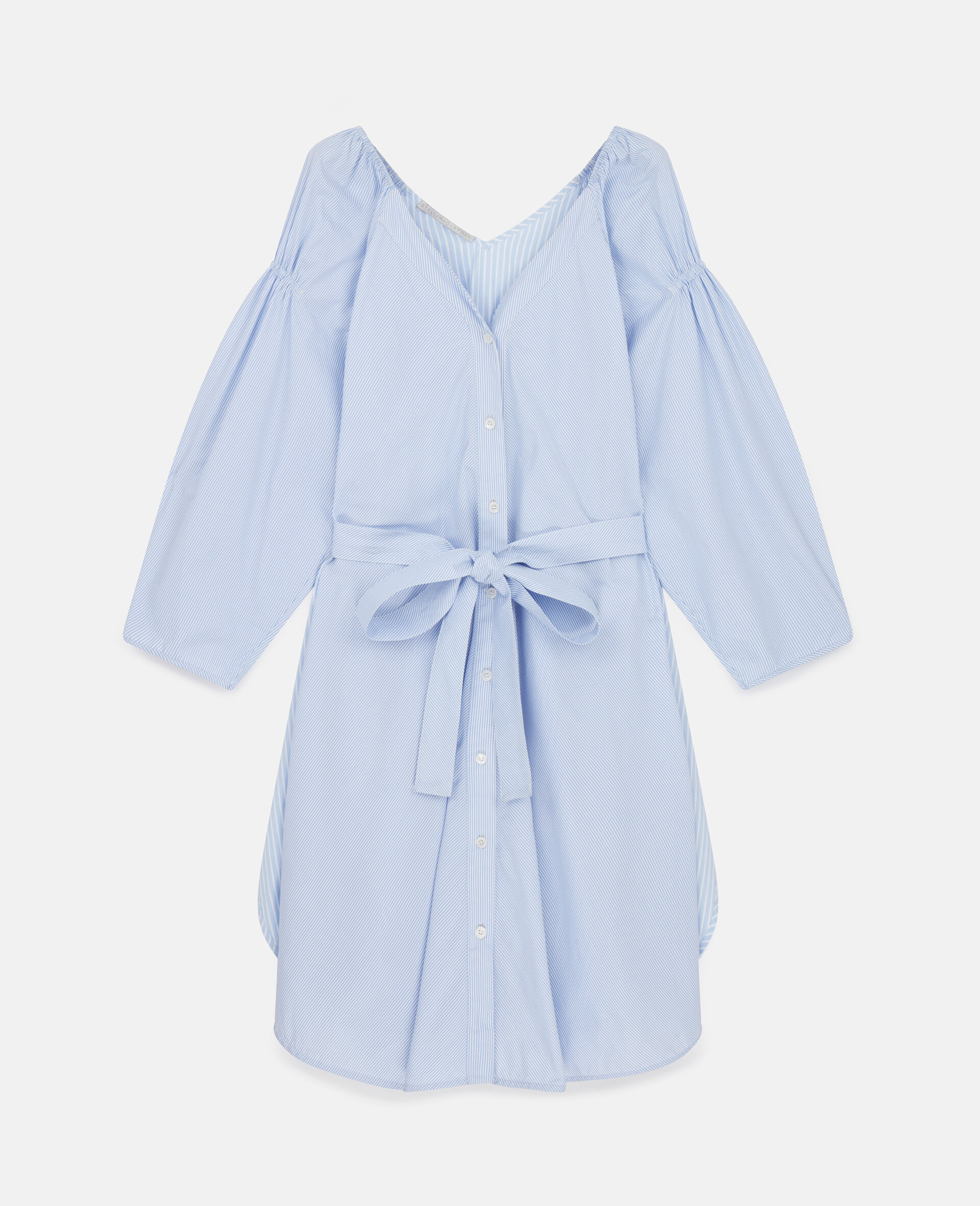 Cotton Midi Dress-Blue-large