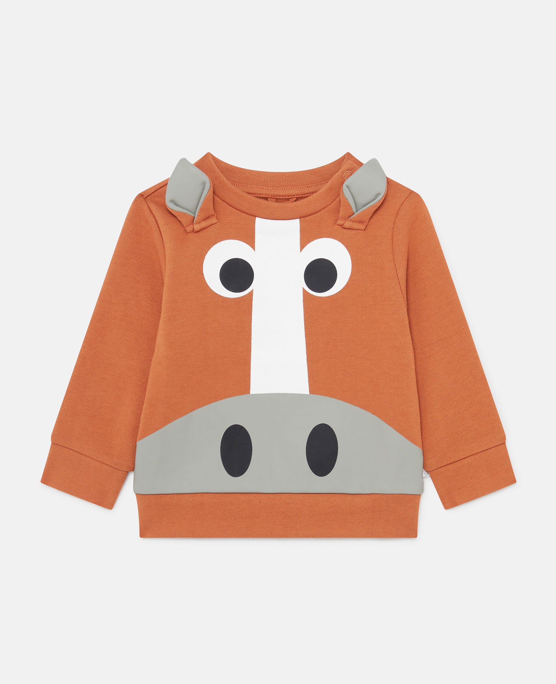 Horse Graphic Sweatshirt-Brown-medium