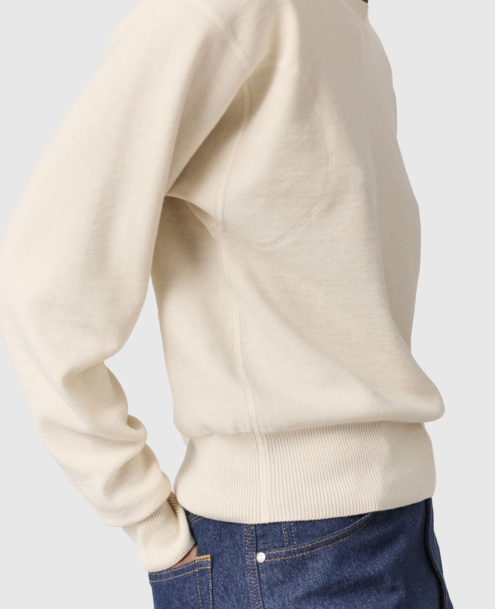 Cropped Kelsun Crewneck Sweater-Cream-large image number 2