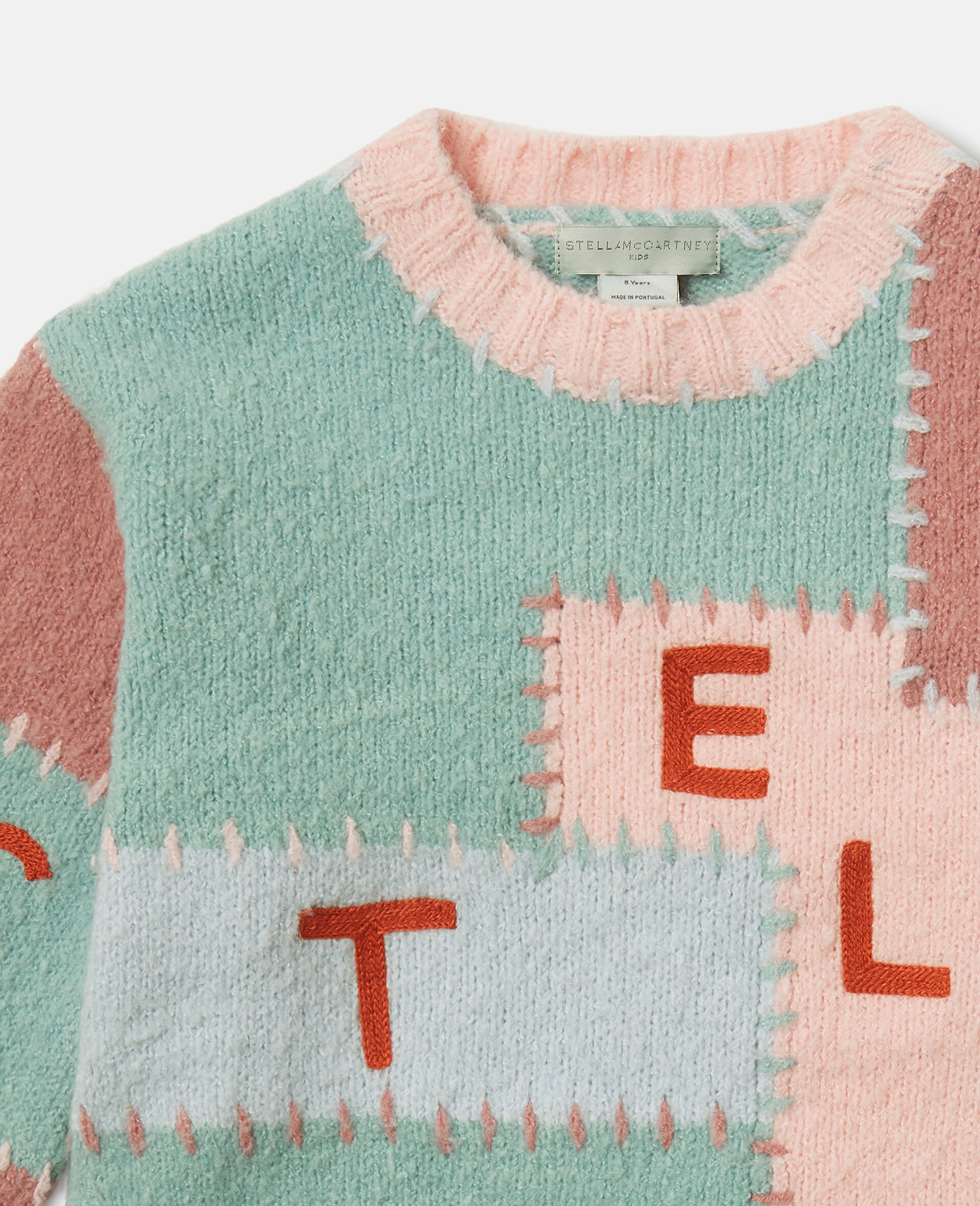 Logo Embroidered Balloon-Sleeve Sweater-Multicolour-medium