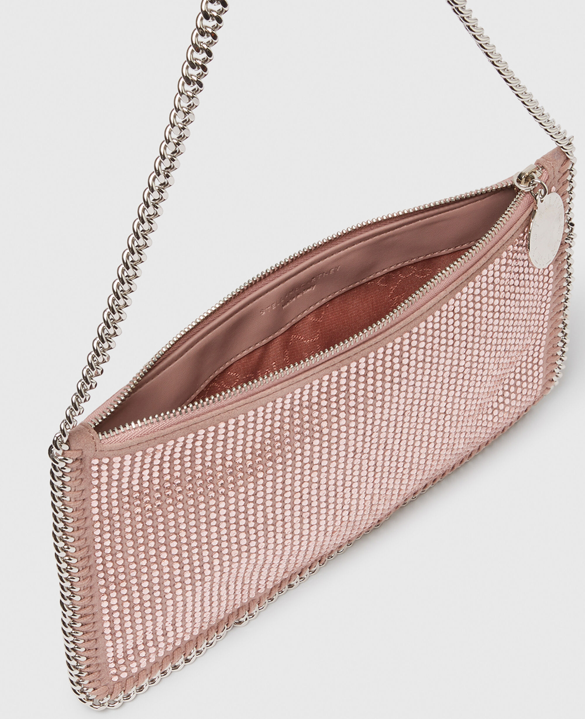 STELLA McCARTNEY ピンク パーティーバッグ Stella McCartney - Small Pochette Dusty Pink Crystal Shoulder Bag