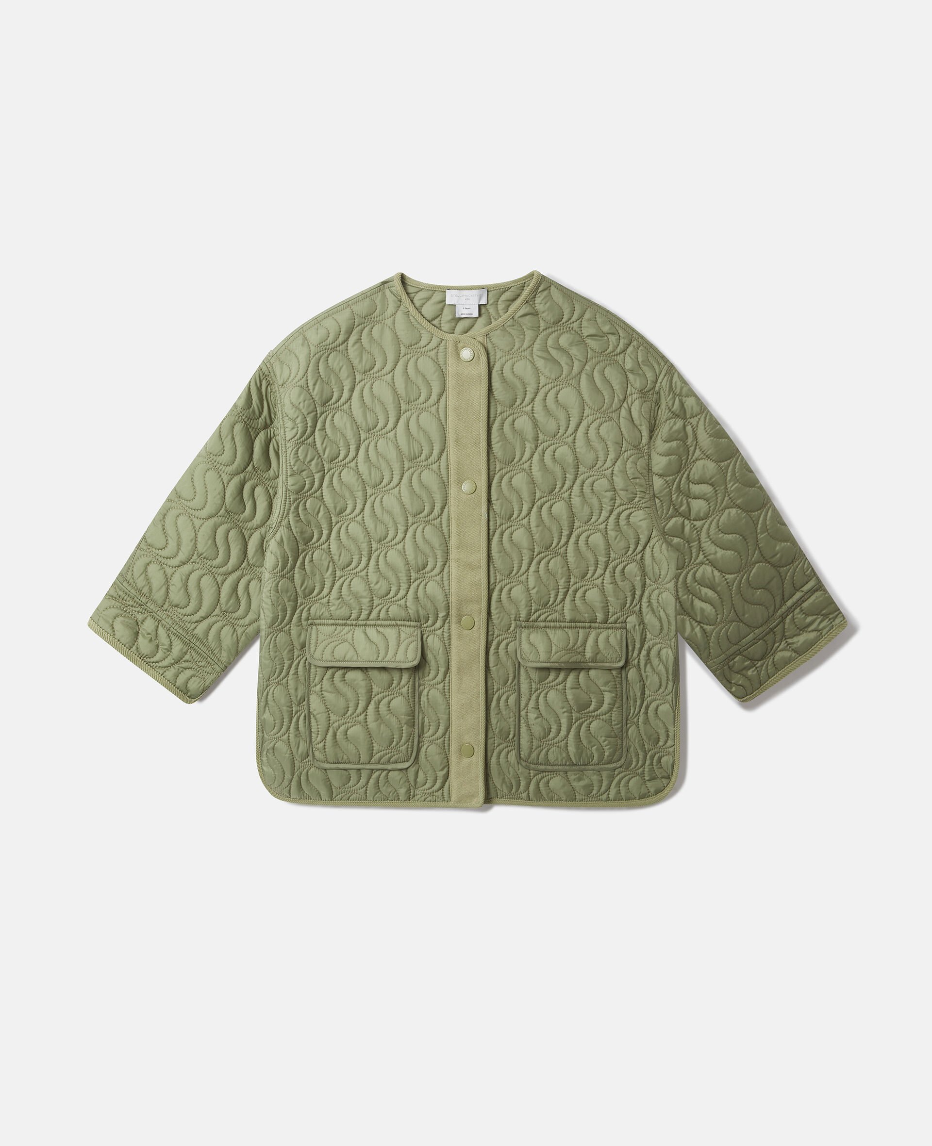 Quilted Utility Jacket  -Green-medium
