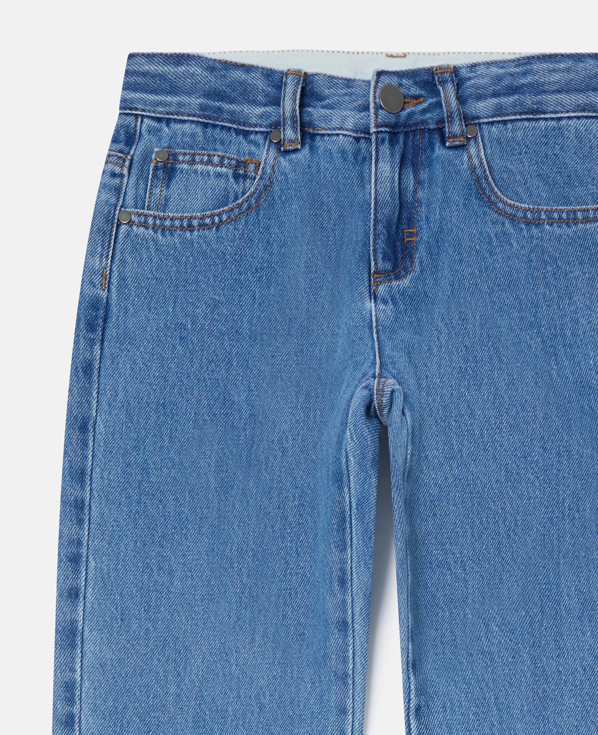 Straight-Leg Denim Jeans-Blue-medium Straight-Leg Denim Jeans-Blue-medium