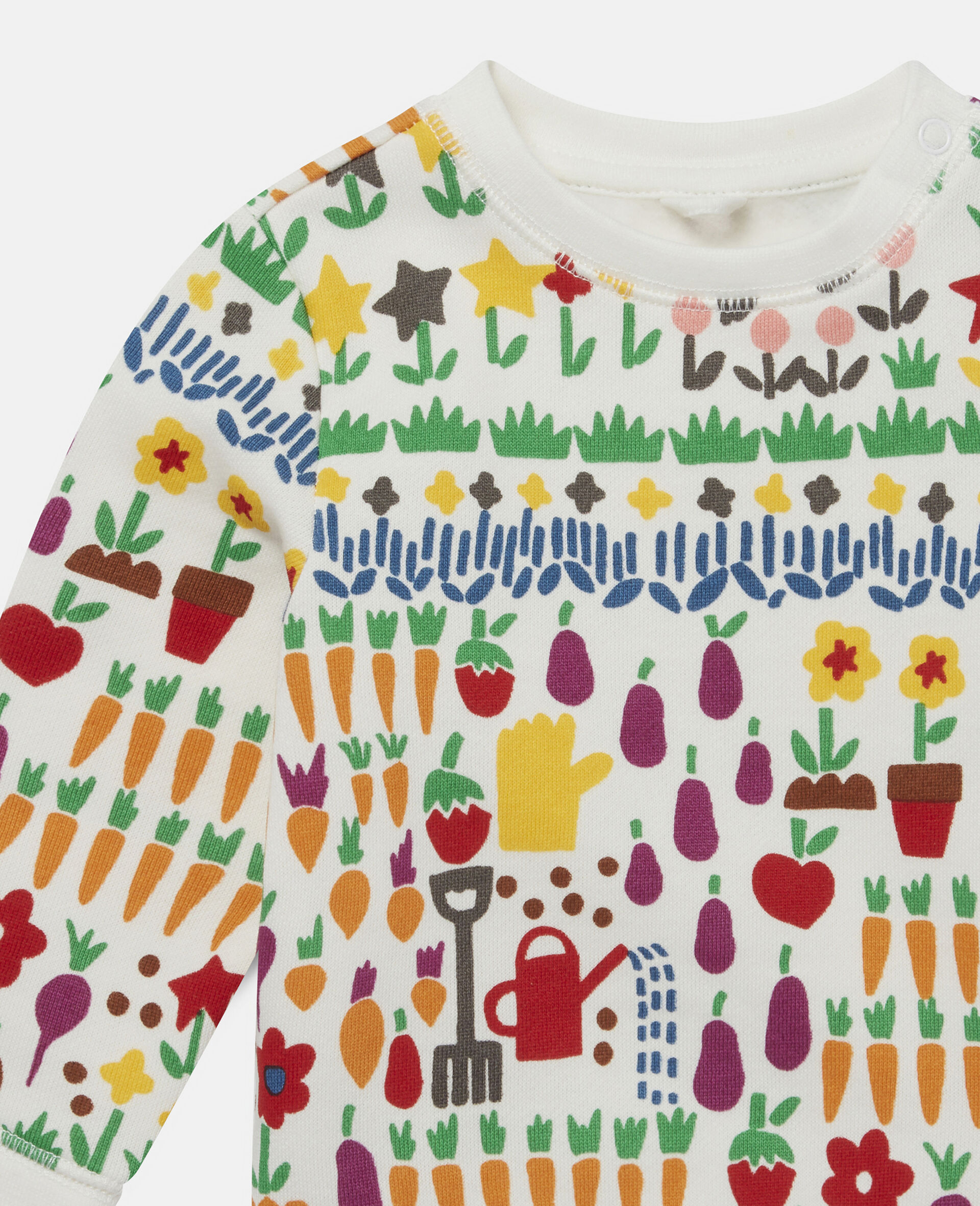 Garden Fleece Sweatshirt-White-medium