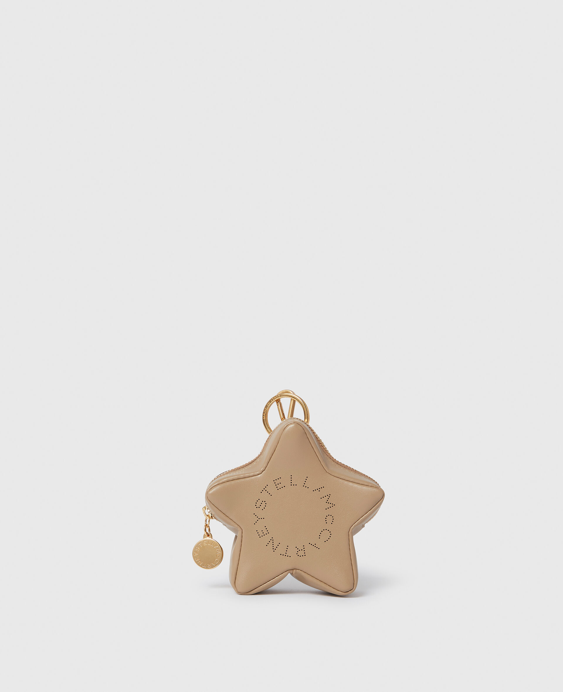 Logo Star Coin Purse Keyring-Beige-large image number 0
